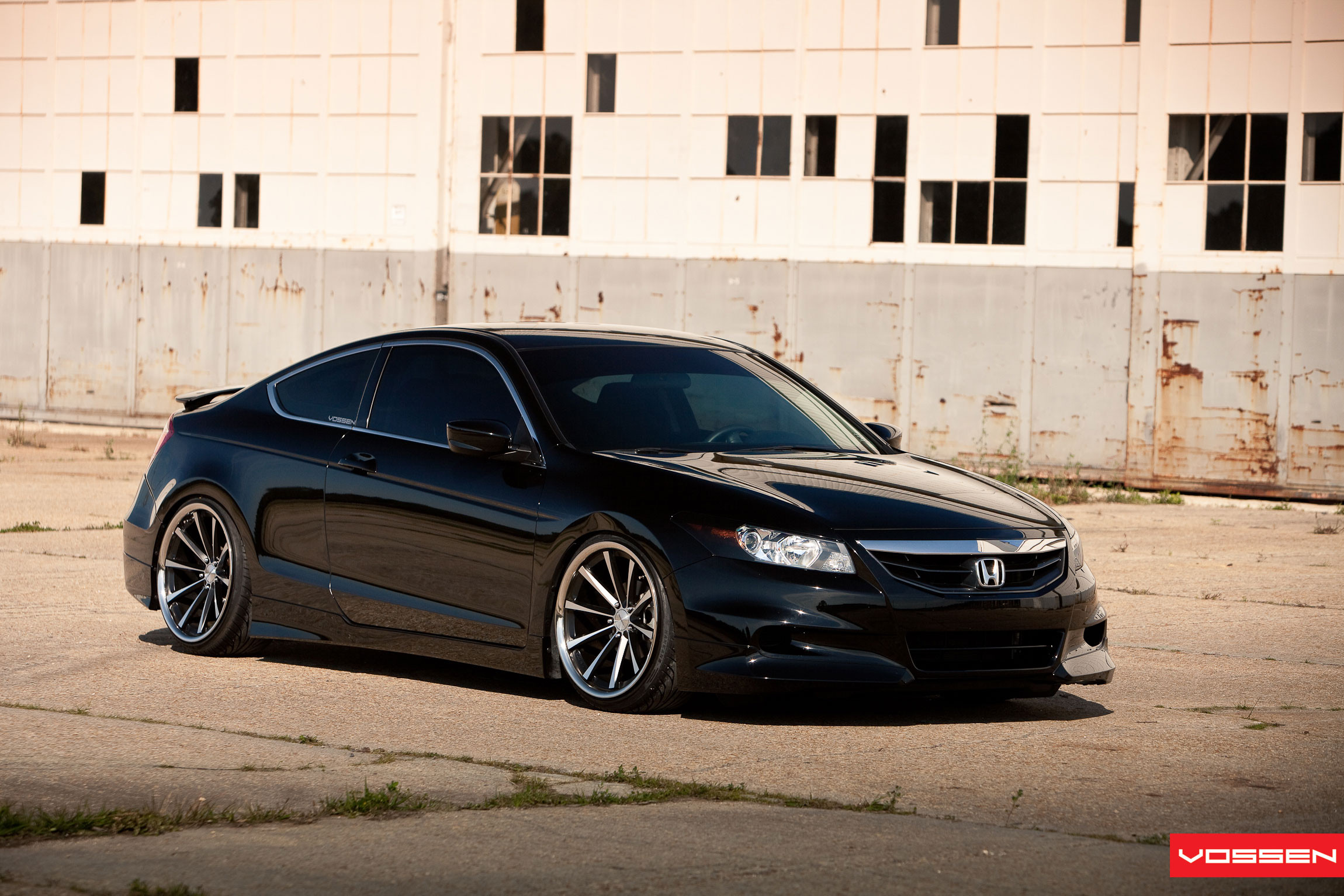 Black Honda Accord Side Skirts - Photo by Vossen
