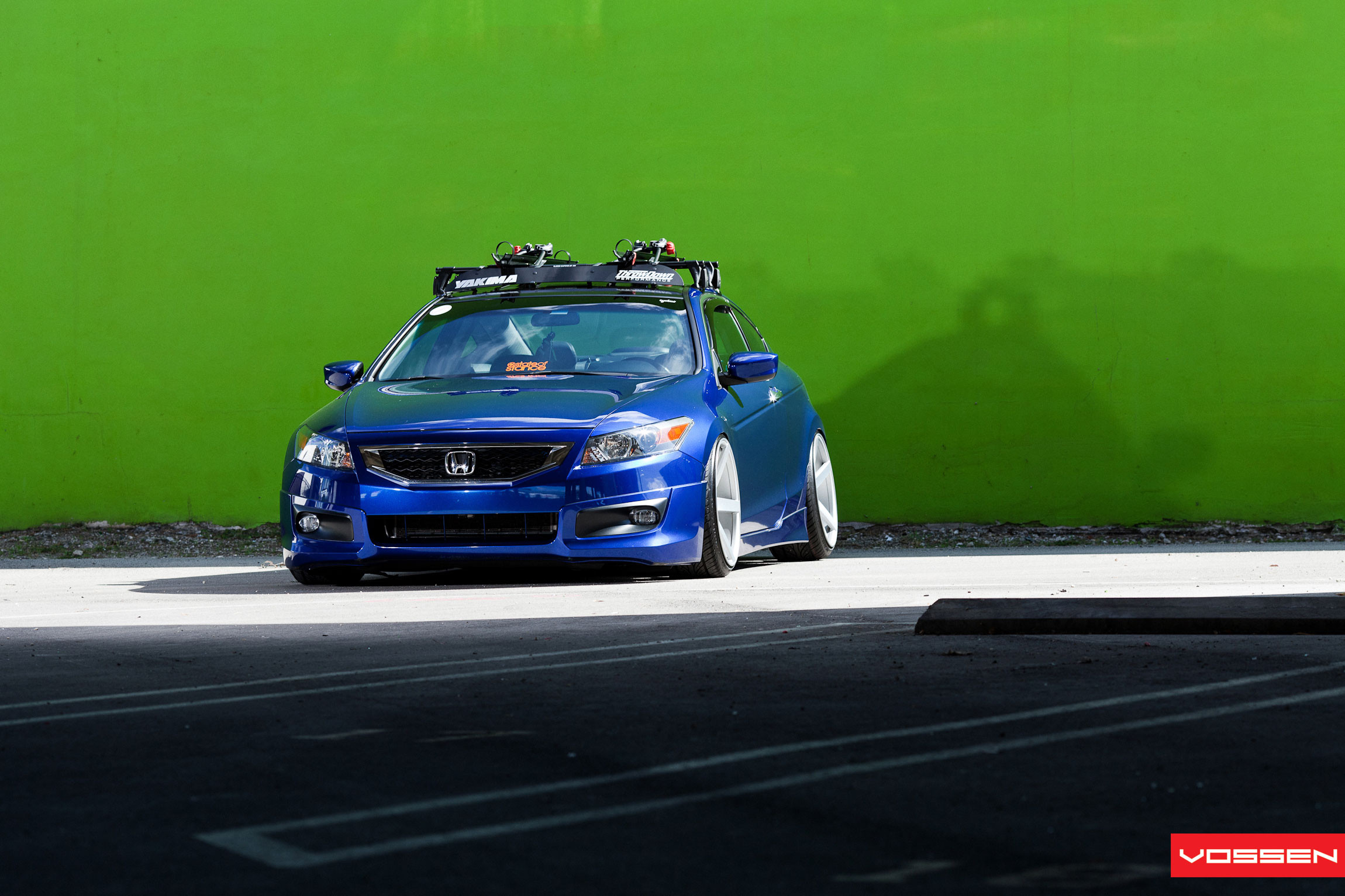 Blue Honda Accord with Chrome Grille - Photo by Vossen