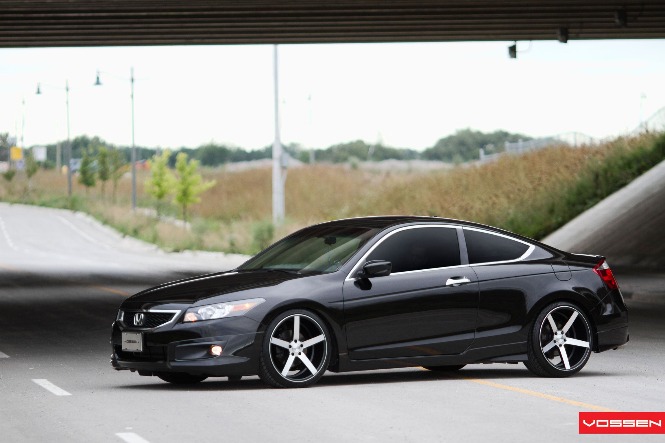Black Honda Accord with Chrome CV Vossen Rims - Photo by Vossen