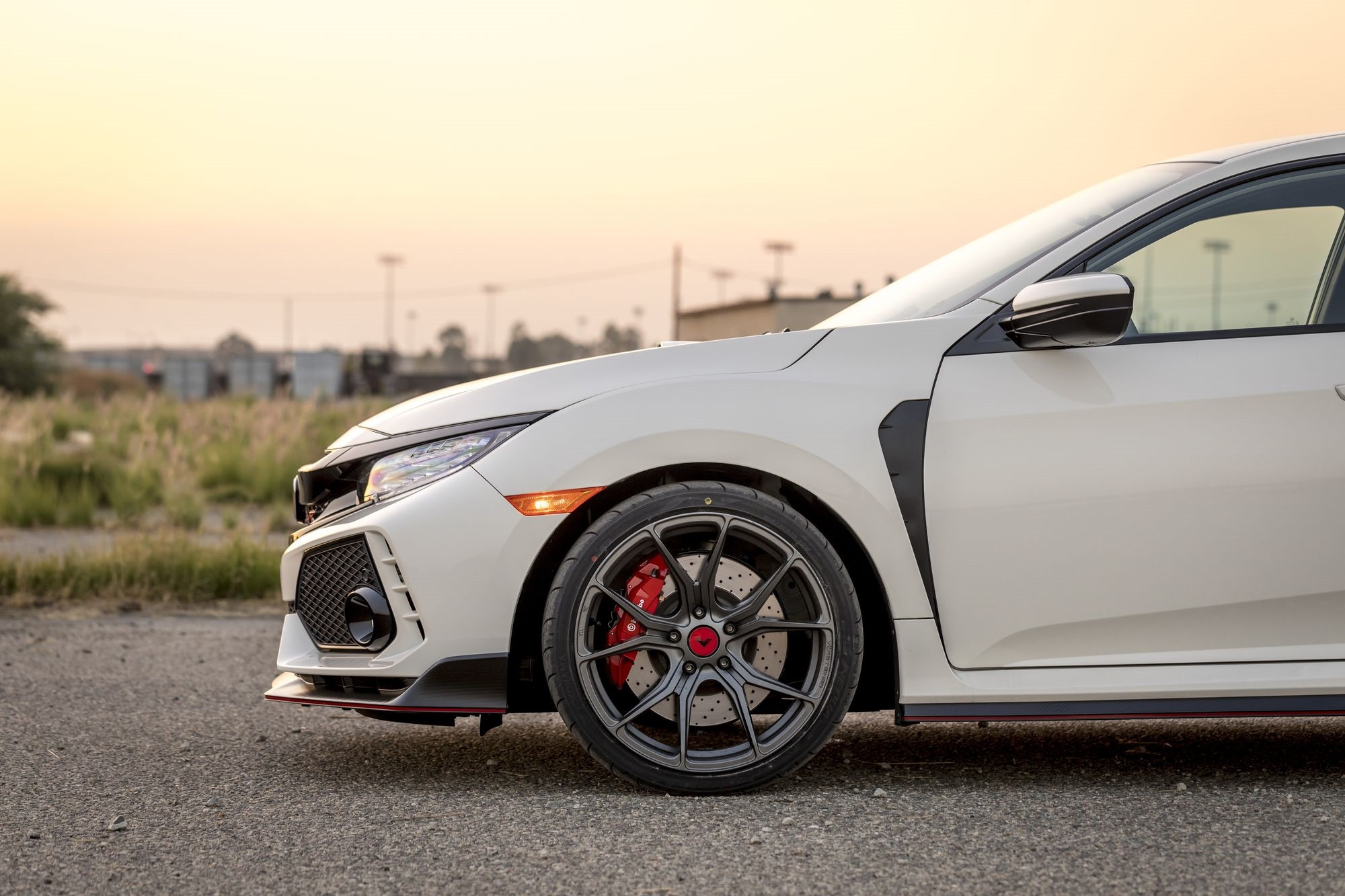 White Honda Civic with Custom Vorsteiner Wheels - Photo by Vorstiner
