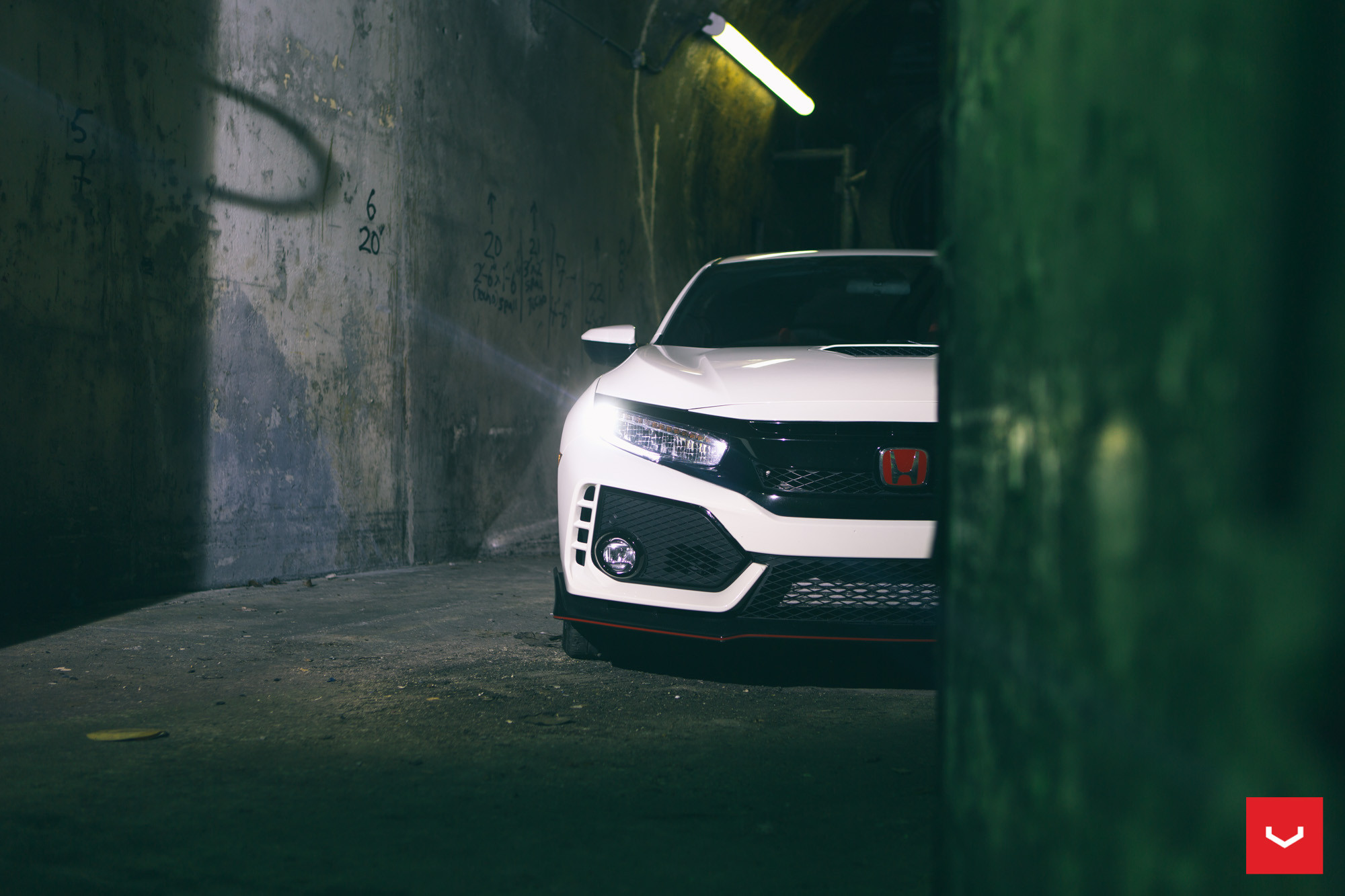 Stylish White Honda Civic on Vossen Rims | CARiD.com Gallery