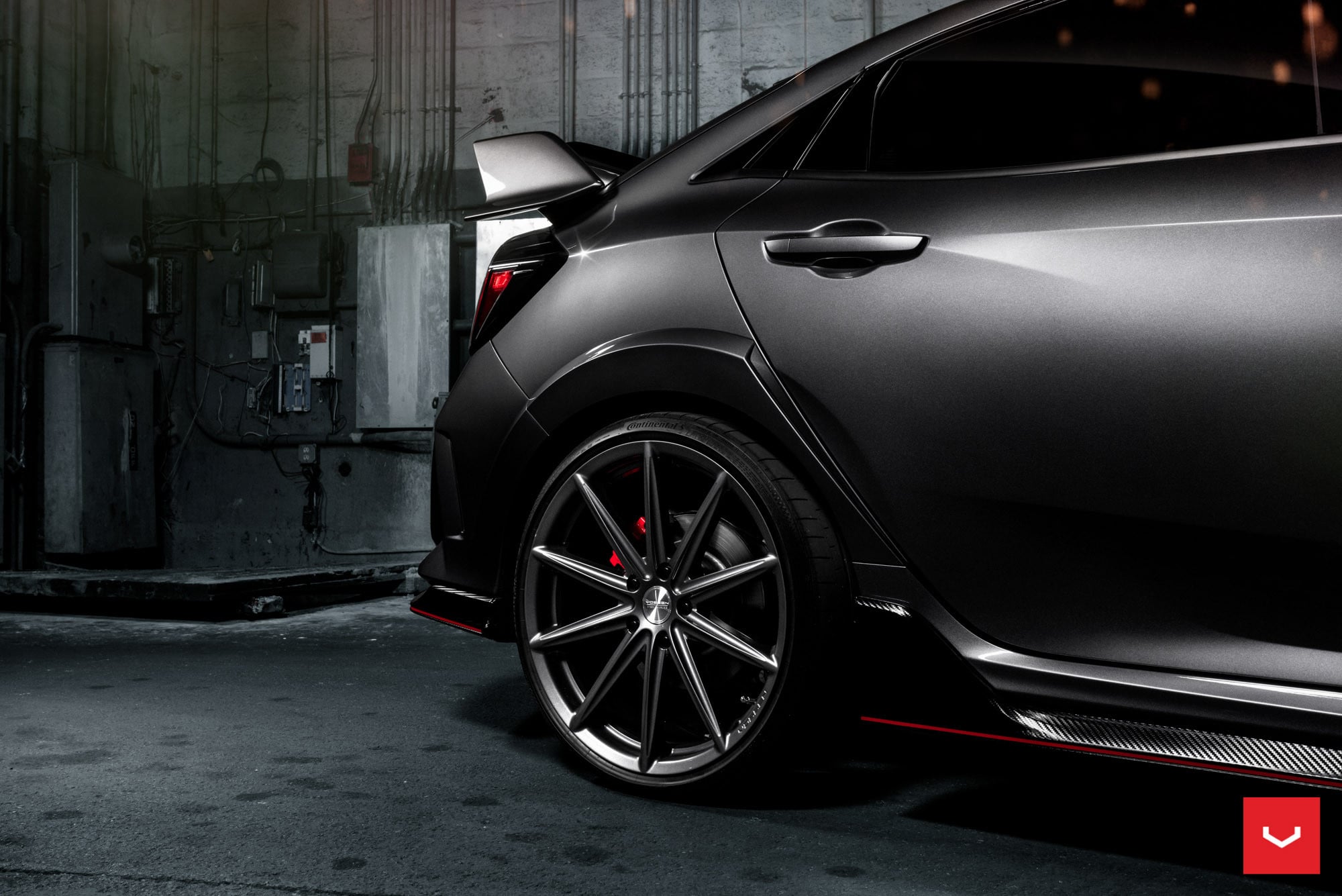 VFS Vossen Wheels on Gray Honda Civic - Photo by Vossen