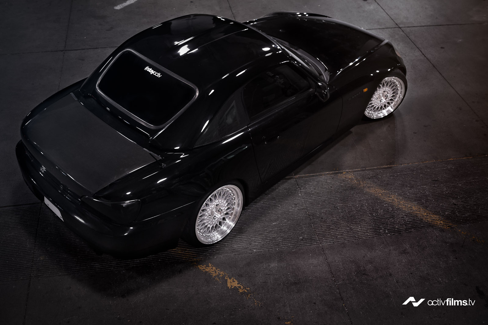 Aftermarket Rear Bumper on Black Honda S2000 - Photo by Avant Garde Wheels