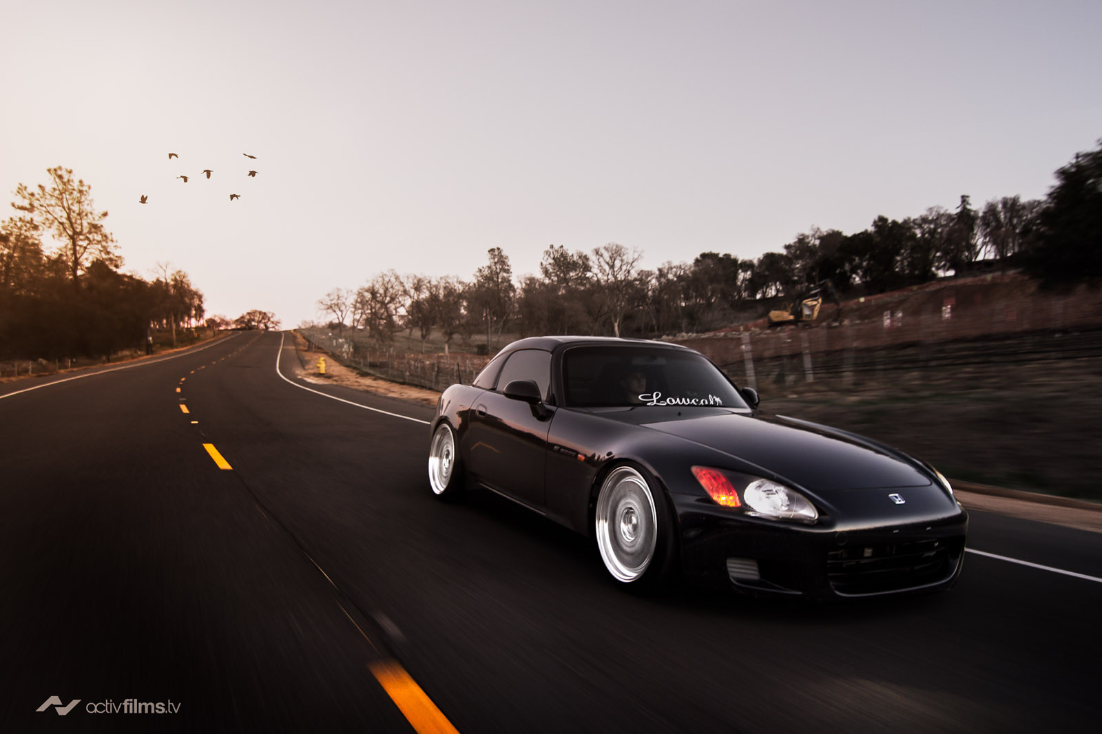 Custom Front Bumper on Black Honda S2000 - Photo by Avant Garde Wheels