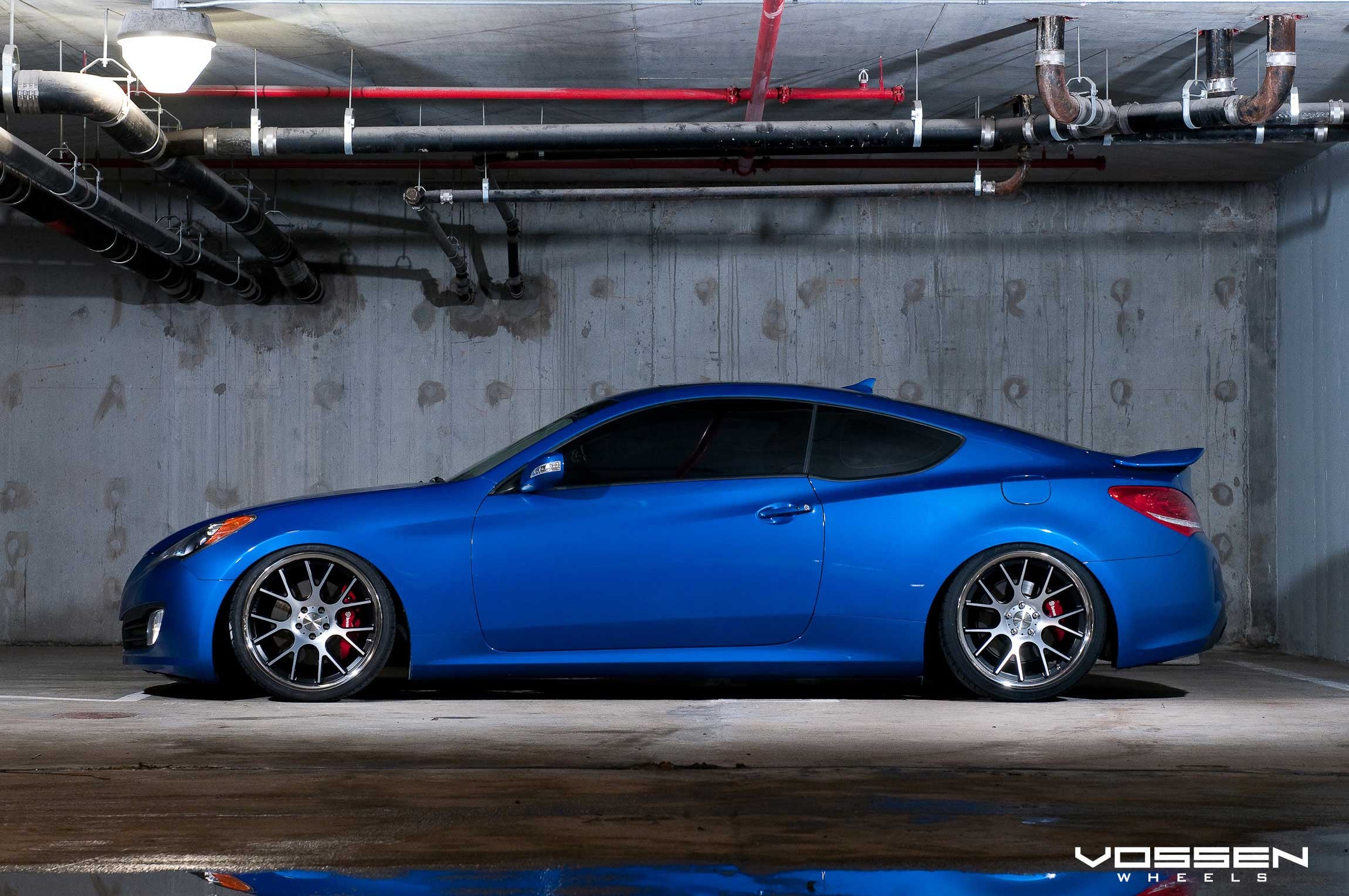 Blue Hyundai Genesis Coupe with VFS Vossen Rims - Photo by Vossen