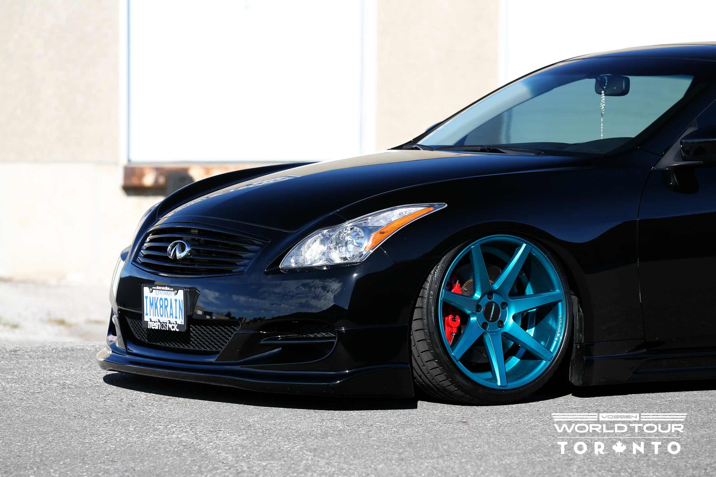 Beautiful Black Infiniti G37 Stanced Out.