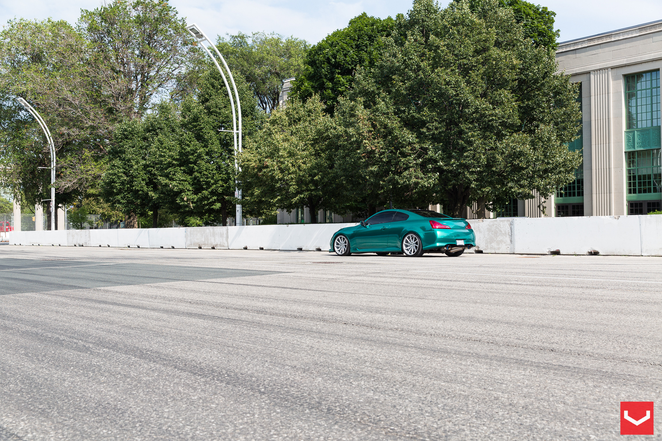 Custom Exhaust System on Infiniti G37 - Photo by Vossen