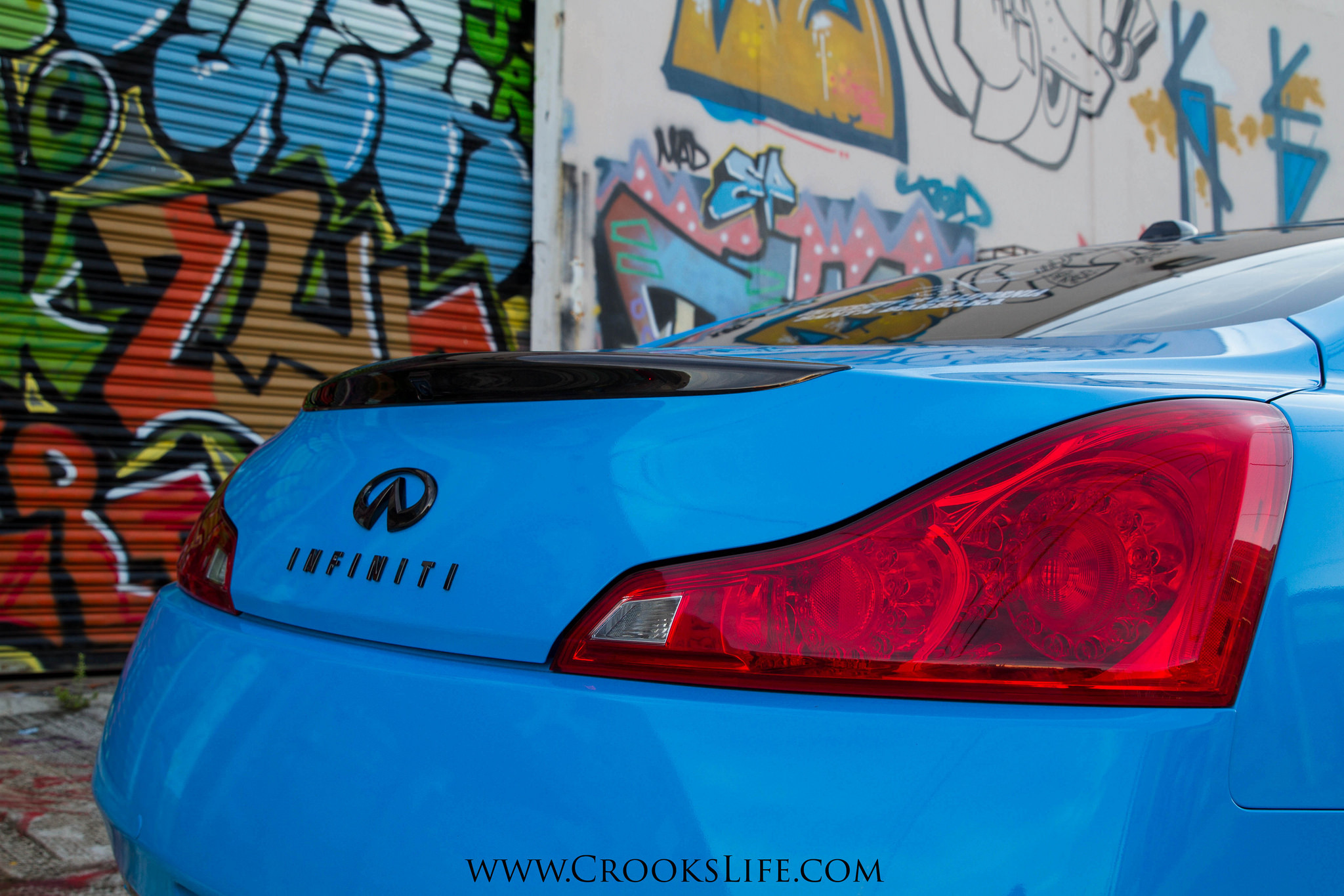 Blue Infiniti G37 with Aftermarket LED Taillights - Photo by Jimmy Crook