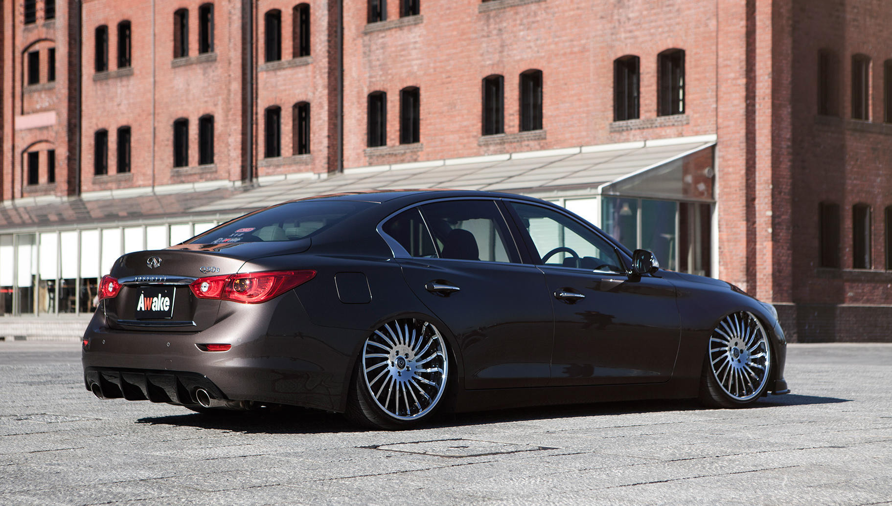 Infiniti Q50 with Custom Rear Bumper Diffuser - Photo by Lexani