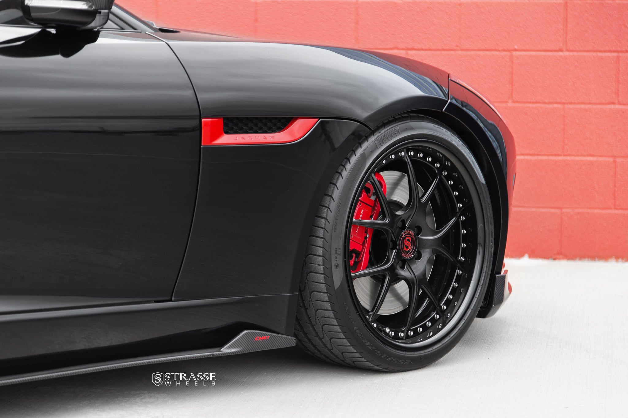 Black Jaguar F-Type with 20 Inch Strasse Wheels - Photo by Strasse Forged