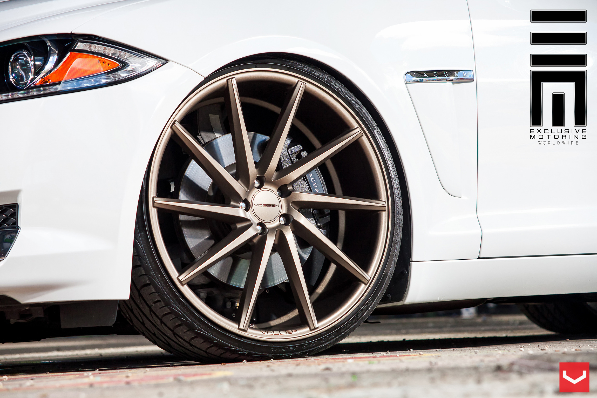 CVT Vossen Wheels on White Jaguar XF - Photo by Vossen