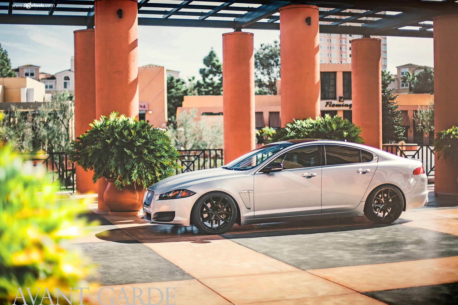 Custom Silver Jaguar XF Bumper Air Ducts - Photo by Avant Garde Wheels