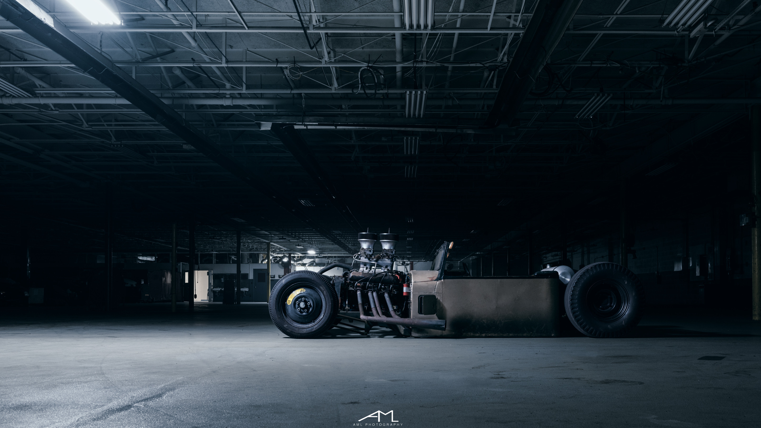 Custom Rat Rod V8 Motor With Short Headers - Photo by Arlen Liverman
