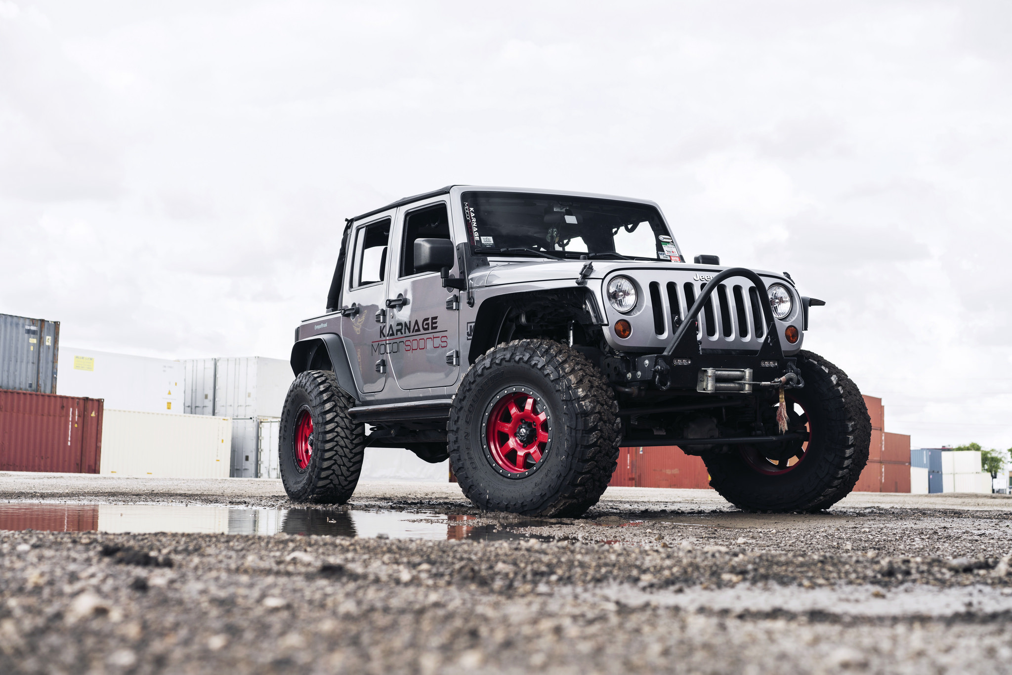 Fuel Off-Road Red Custom Painted Wheels - Photo by Fuel Off-Road