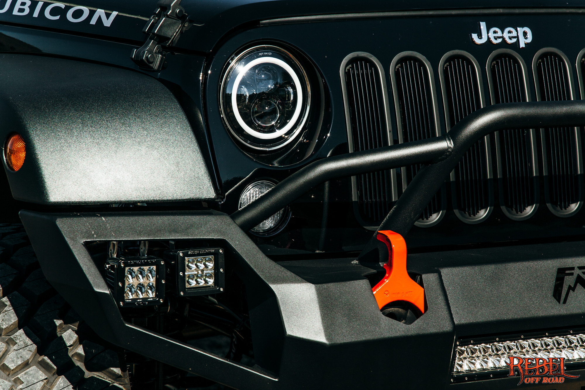 OEM Style Fender Flares on Black Lifted Jeep Wrangler - Photo by Rebel Off-Road