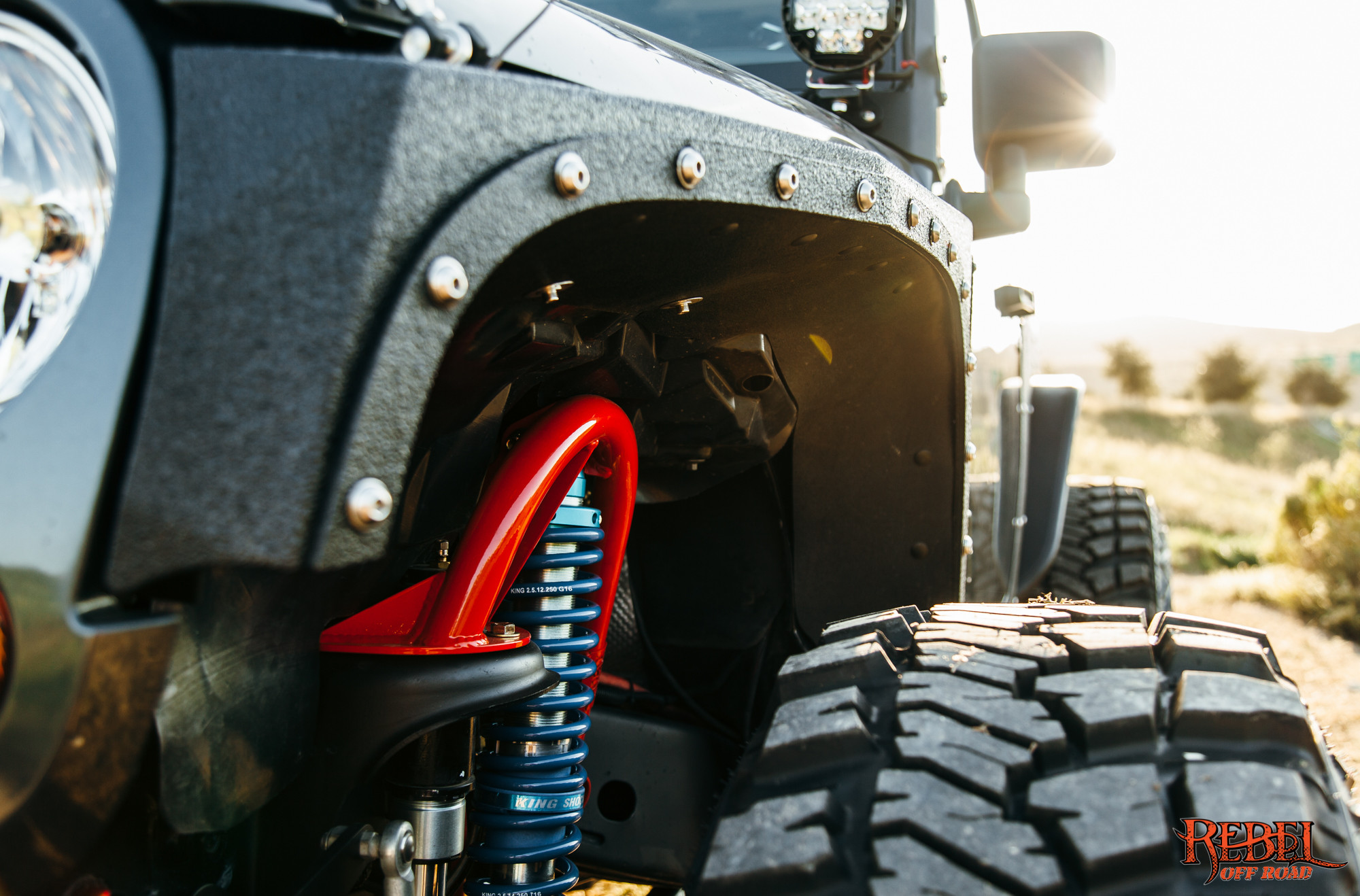 Black Lifted Jeep Wrangler with King Lift Kit - Photo by Rebel Off-Road