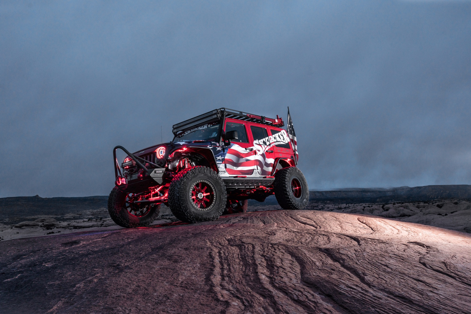 Wrangler JK with American Flag Vinyl Wrap - Photo by Dale Martin