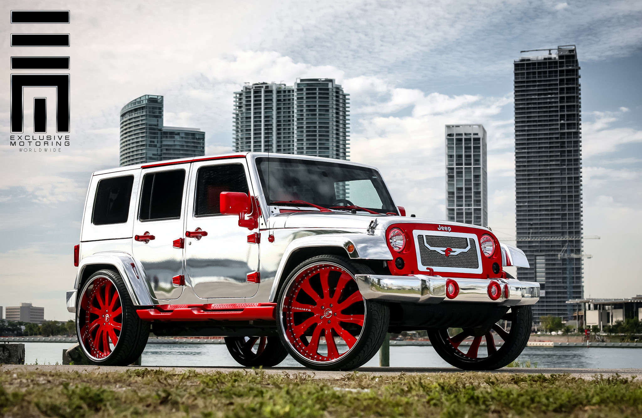 Jeep Wrangler Forgiato Mesh Grille - Photo by Exclusive Motoring