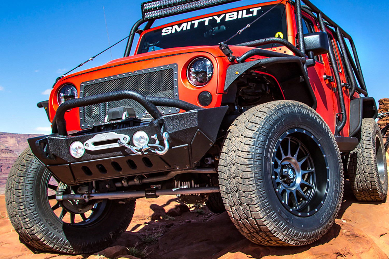 Jeep Wrangler With Smittybilt Off-road mods - Photo by Smittybilt