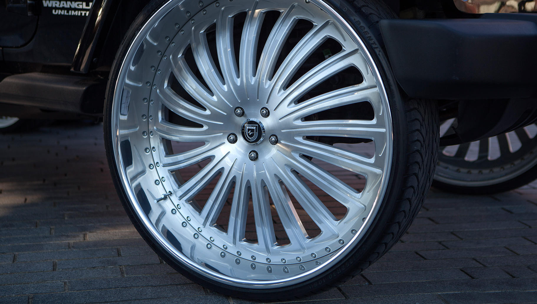 Brushed LF Series Lexani Rims on Jeep Wrangler - Photo by Lexani