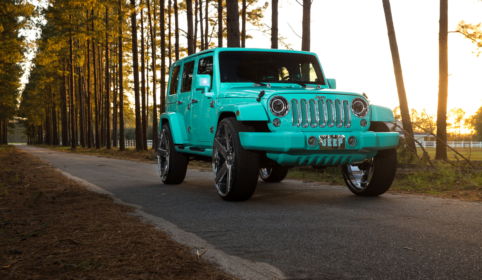 Jeep Wrangler with Custom Front Bumper - Photo by DUB