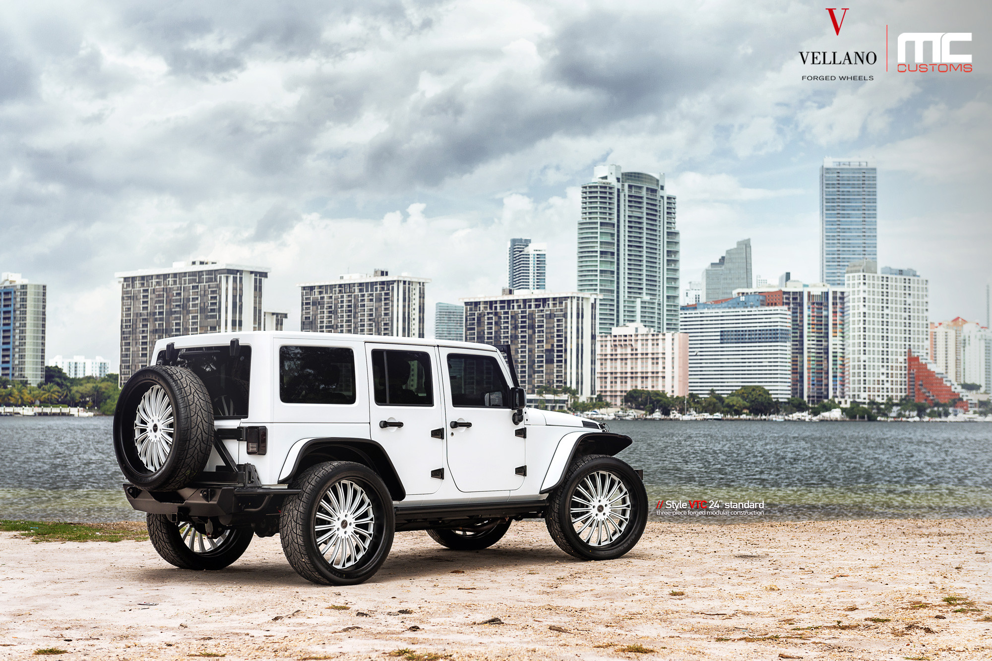 White Jeep Wrangler with Custom White Jeep Wrangler - Photo by Vellano