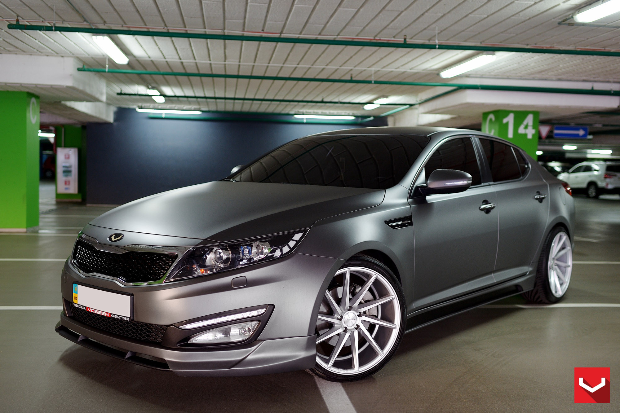 Chrome CVT Vossen Wheels on Kia Optima - Photo by Vossen