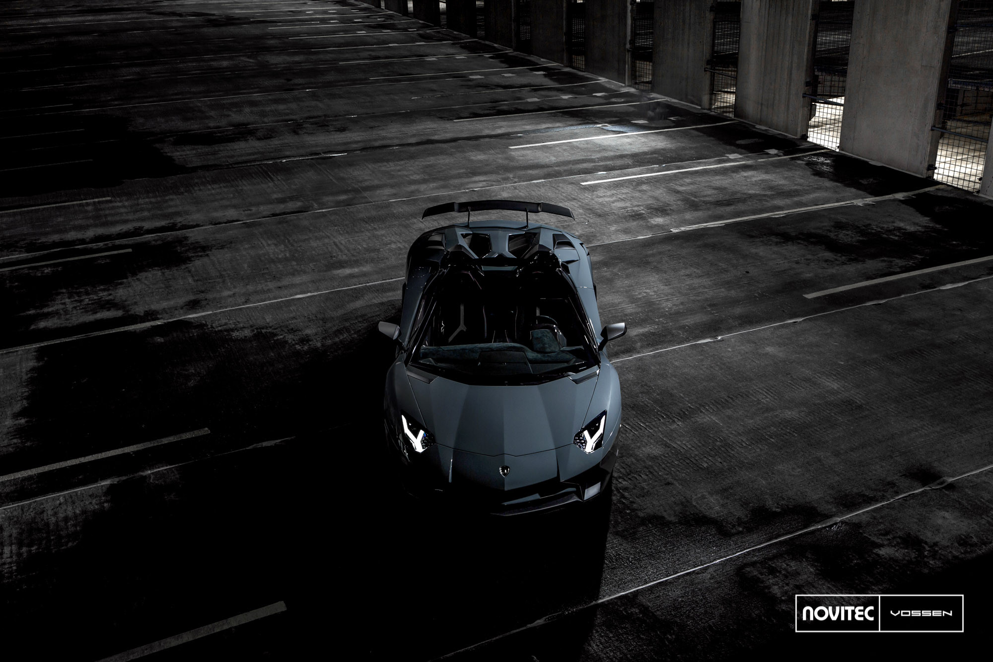 Custom LED Headlights on Lamborghini Aventador SV - Photo by Vossen