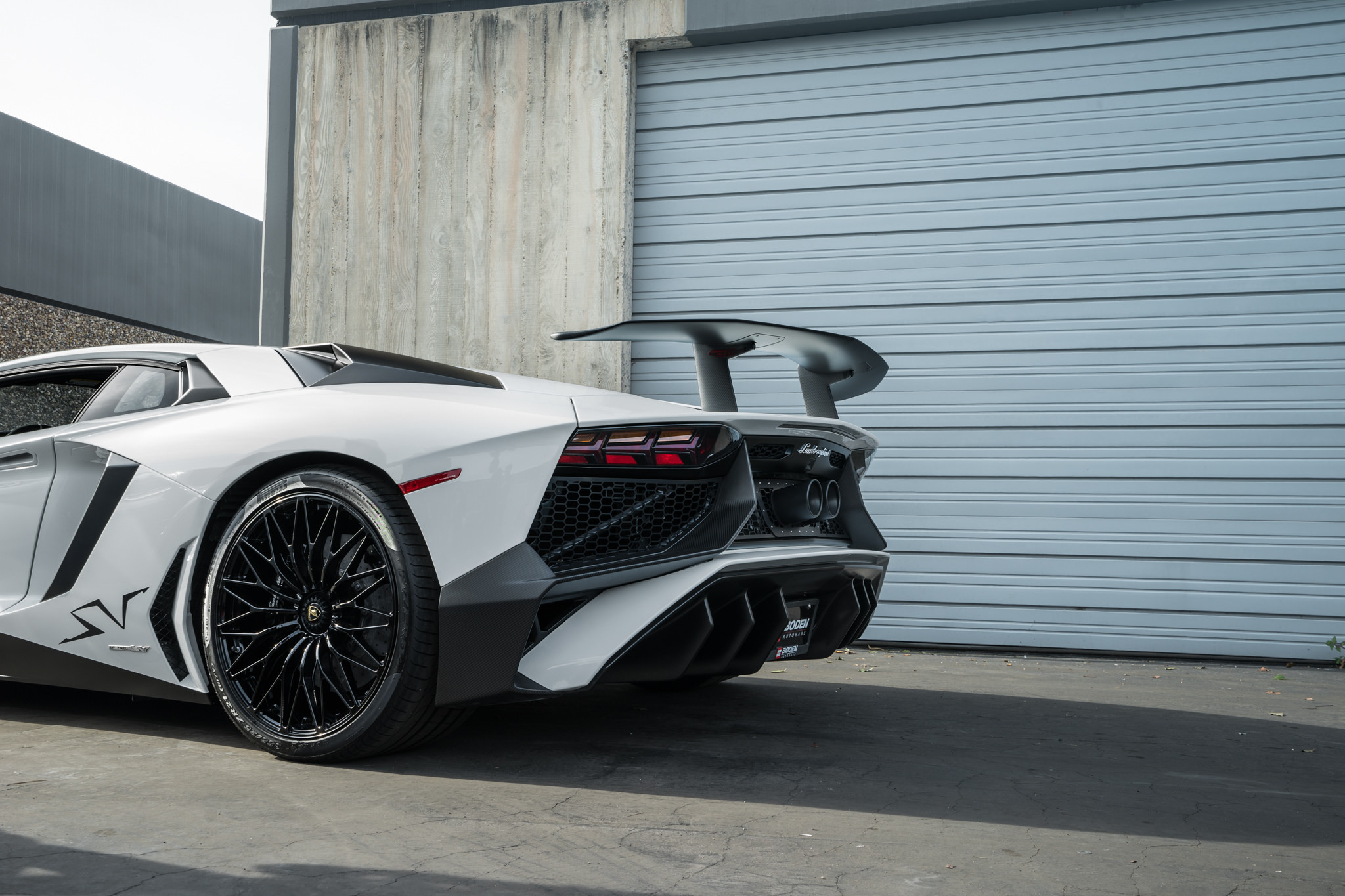 Pirelli Tires on Custom White Lamborghini Aventador - Photo by Boden Autohaus