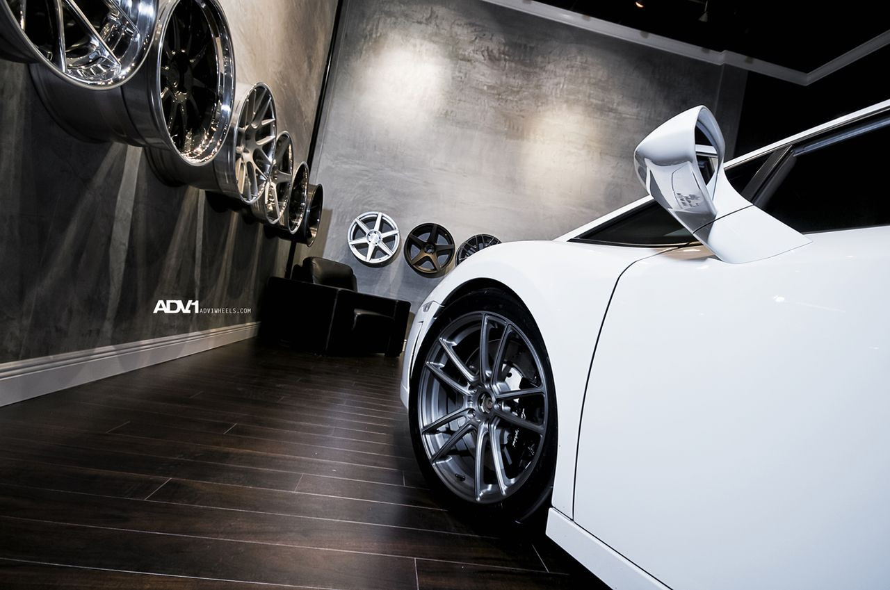 White Lamborghini Gallardo with Texture Gunmetal ADV1 Rims - Photo by ADV.1