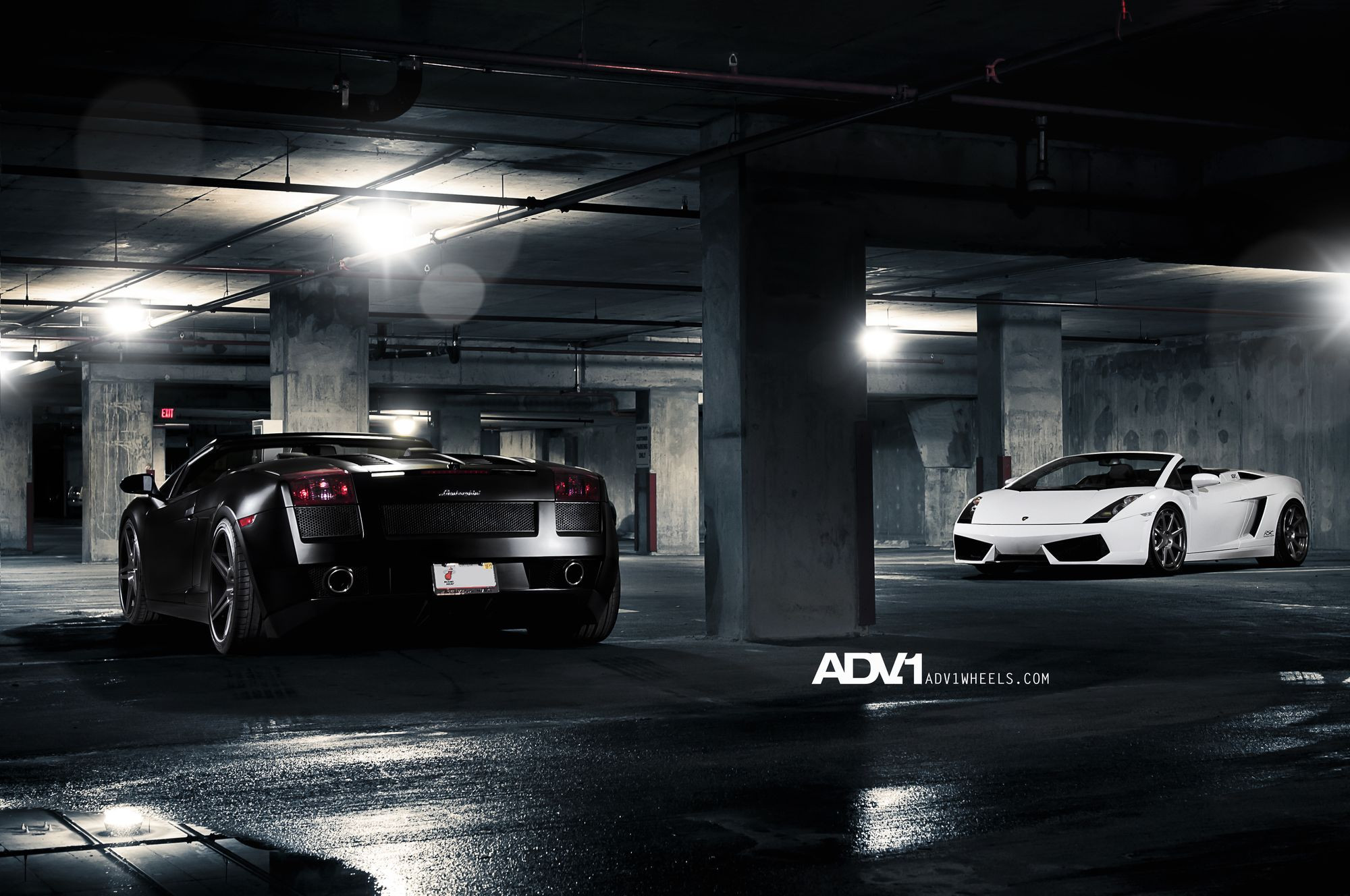 Black Lamborghini Gallardo with Red LED Taillights - Photo by ADV.1