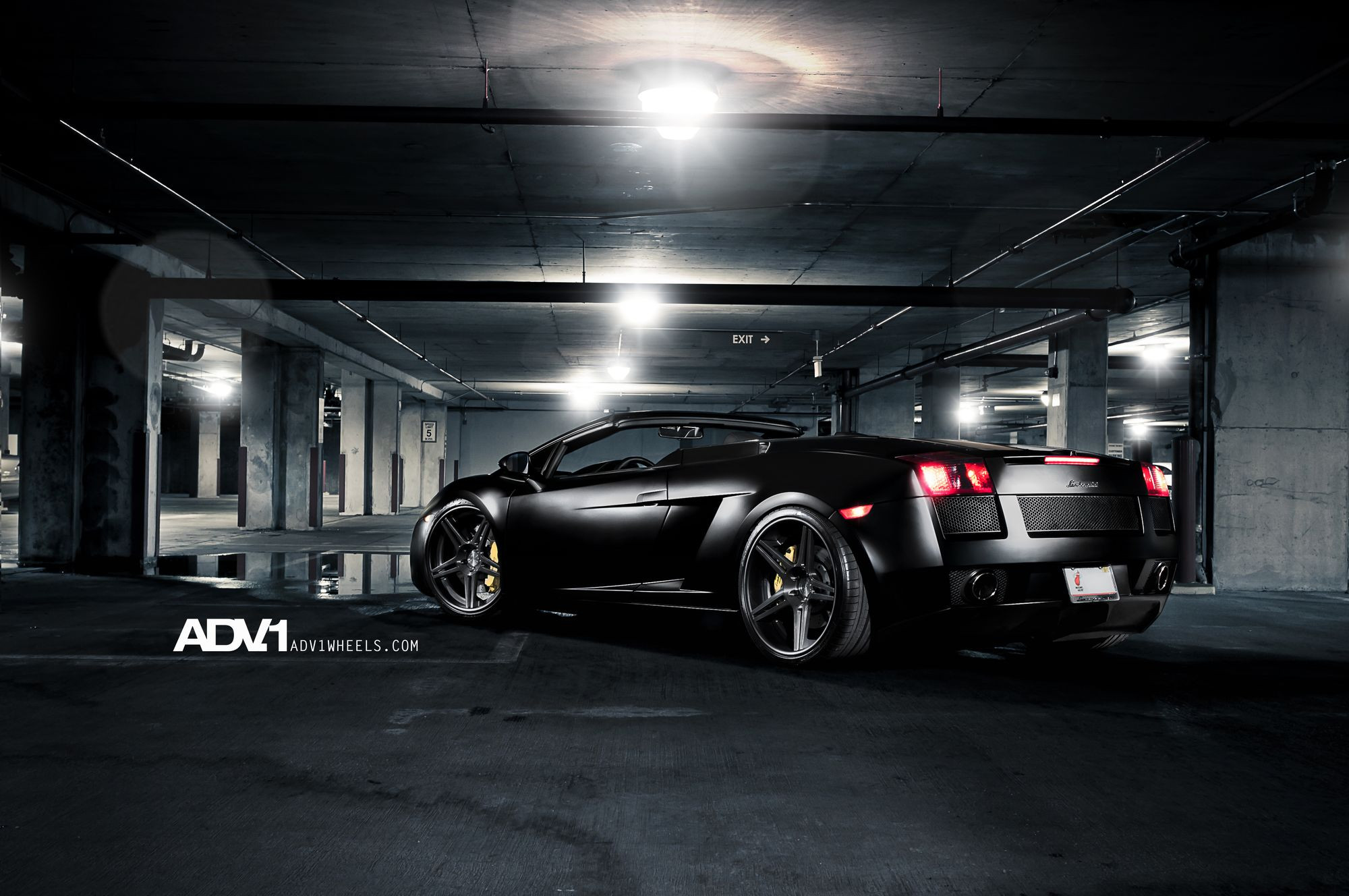 Black Matte Lamborghini Gallardo Custom Rear Diffuser - Photo by ADV.1
