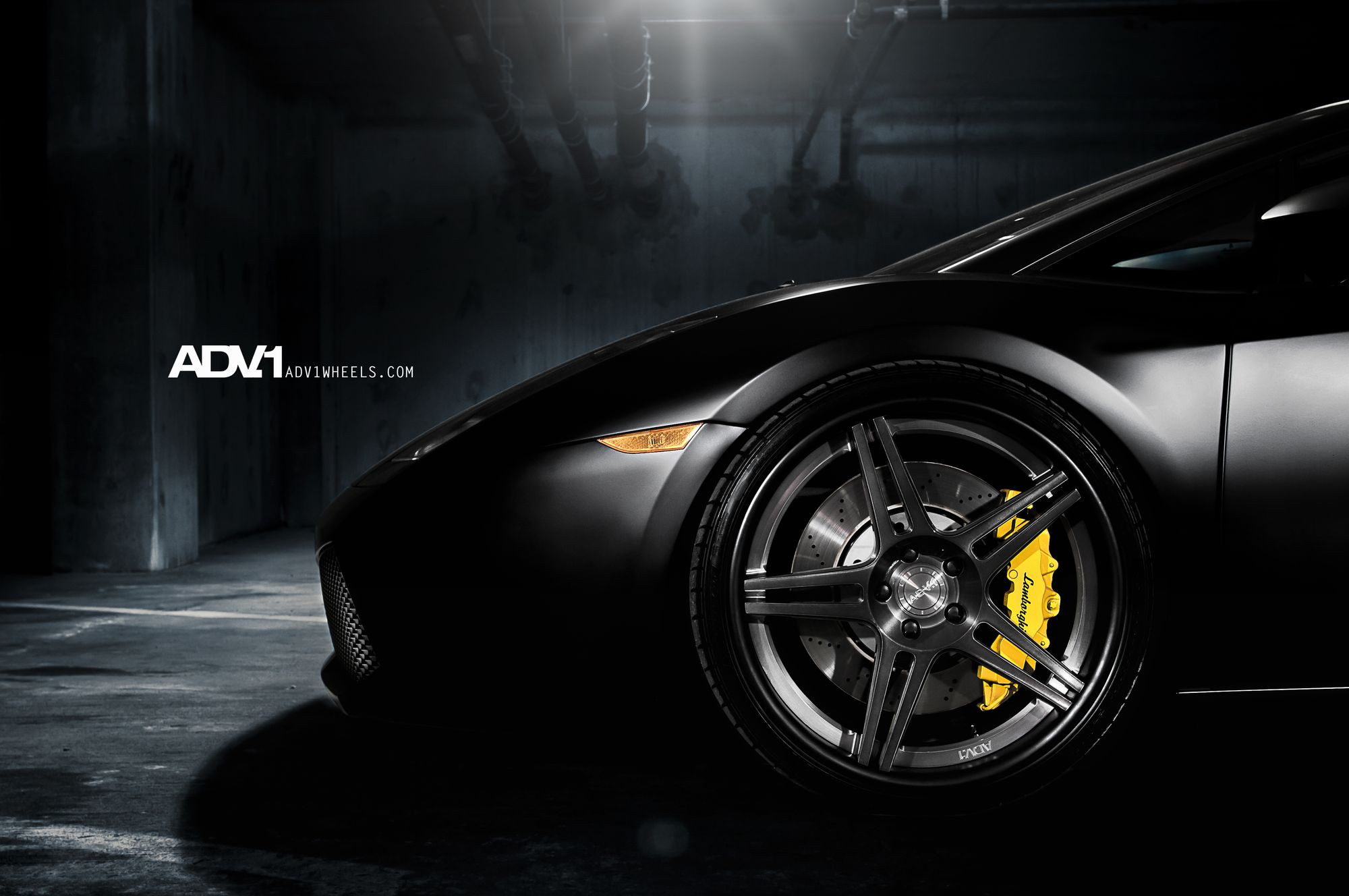 Black Lamborghini Gallardo with Gunmetal ADV1 Wheels - Photo by ADV.1