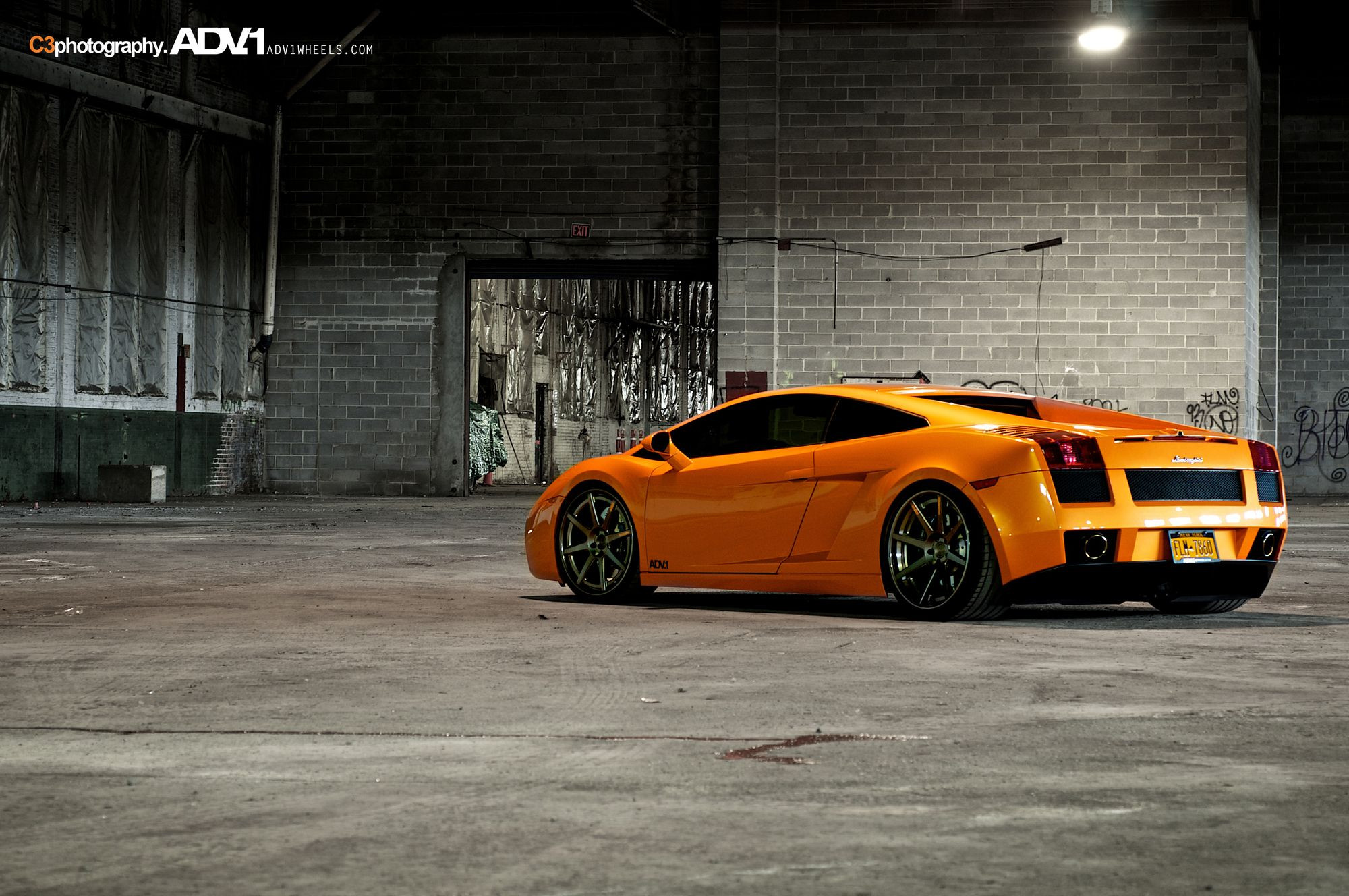 Matte Bronze ADV1 Wheels on Orange Lamborghini Gallardo - Photo by ADV.1