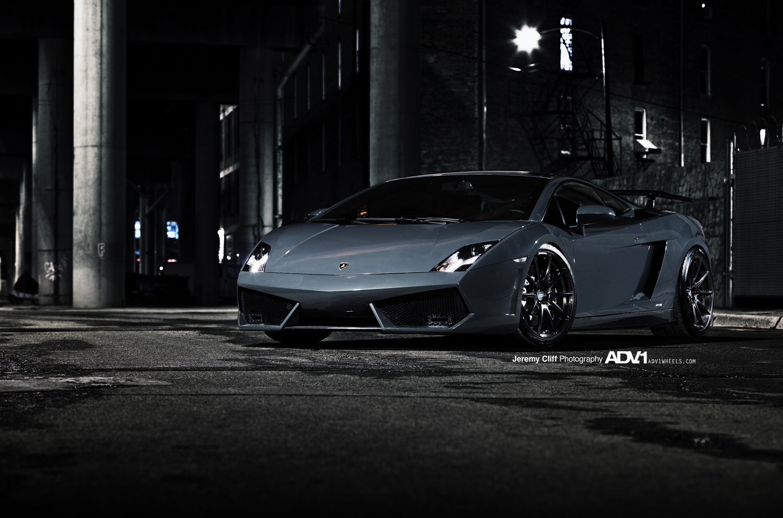Gray Lamborghini Gallardo Carbon Fiber Front Lip - Photo by ADV.1