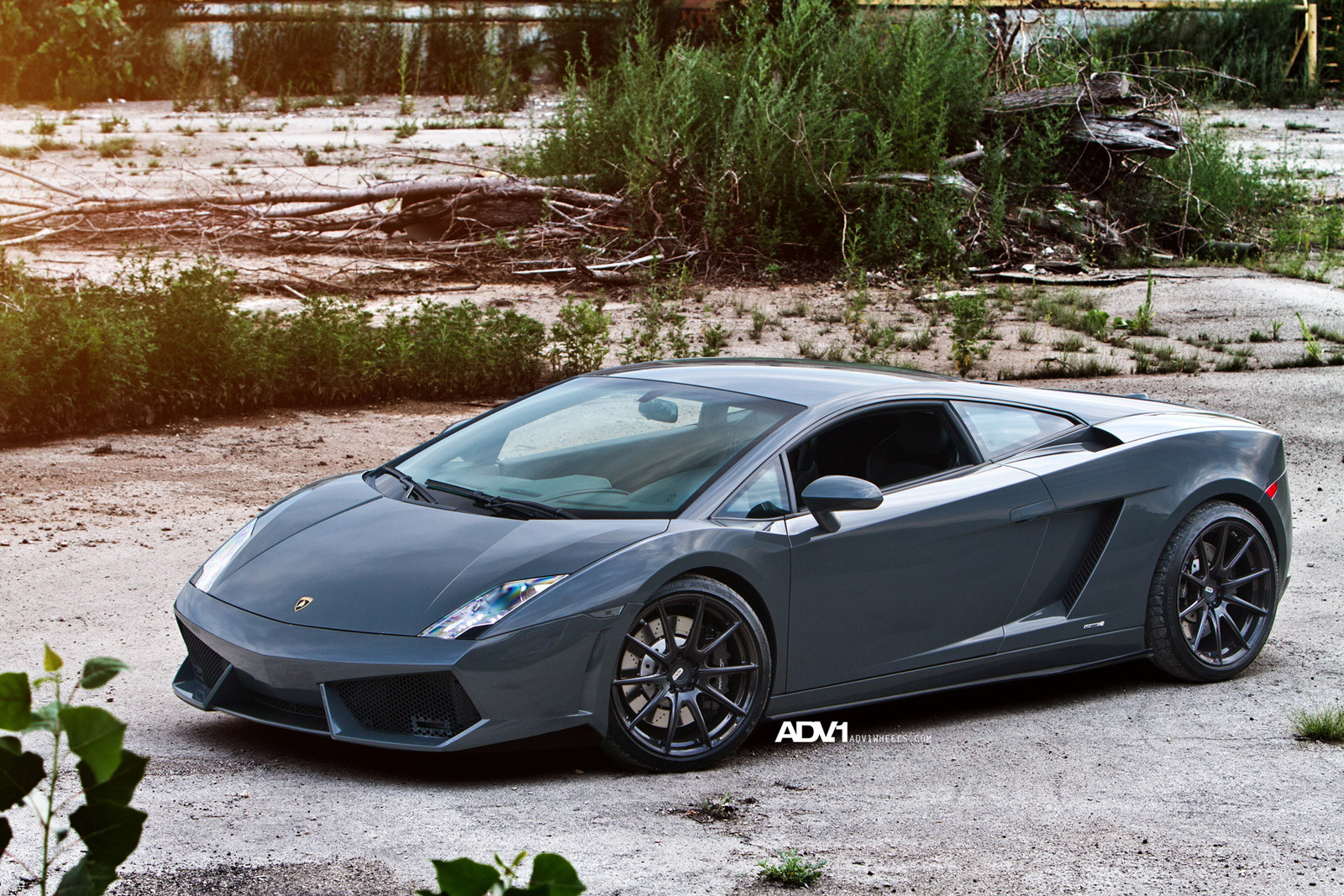 Gray Lamborghini Gallardo with Custom ADV1 Wheels - Photo by ADV.1