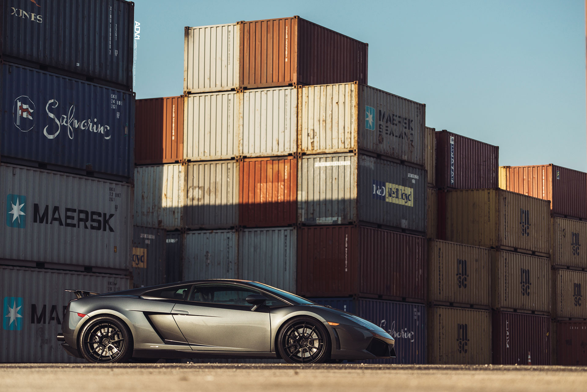 Custom Side Scoops on Black Lamborghini Gallardo - Photo by ADV.1