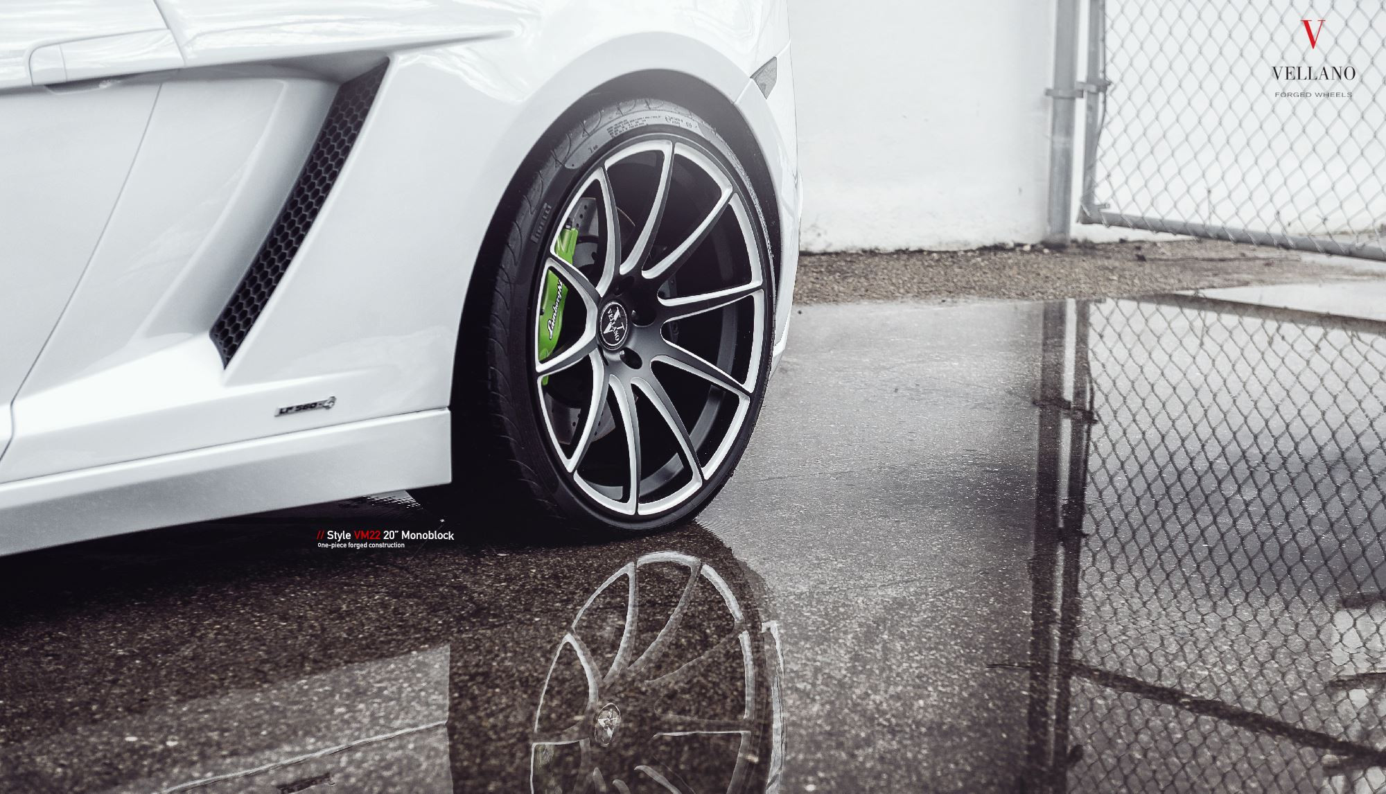 Custom Side Skirts on White Lamborghini Gallardo - Photo by Vellano