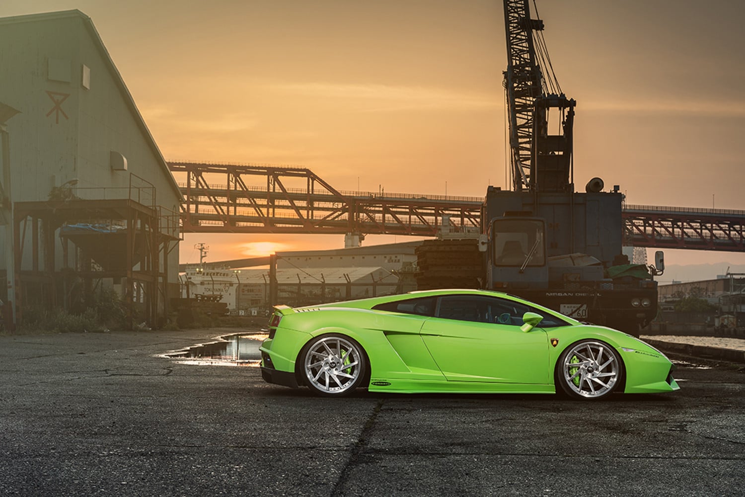 Custom Green Lamborghini Gallardo Side Scoops - Photo by Forgiato