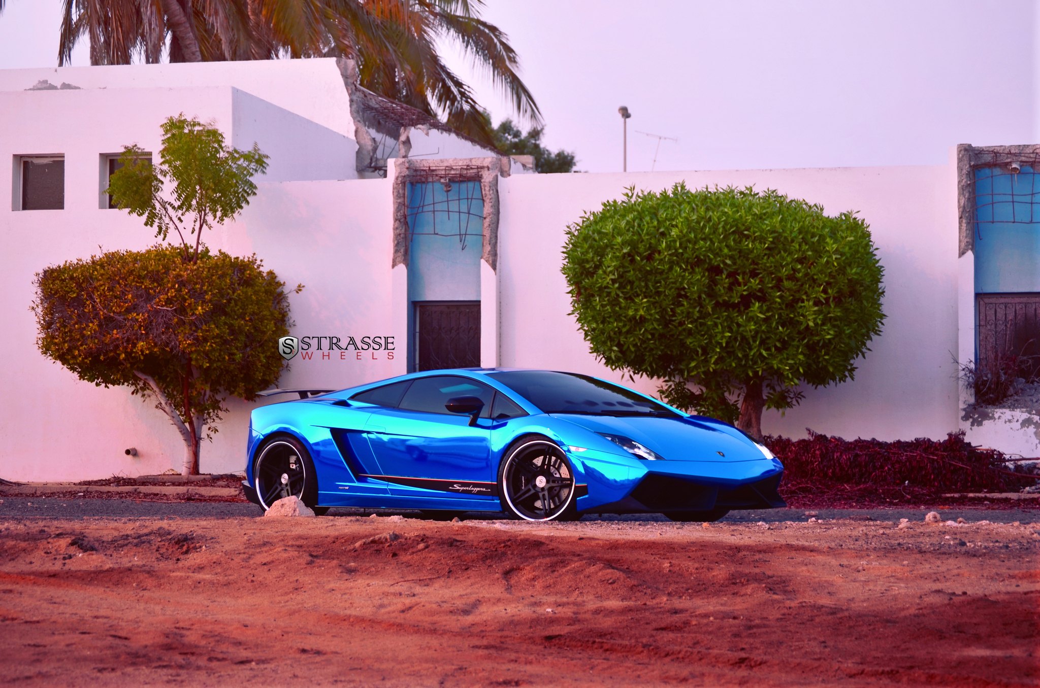 Синий хром Lamborghini Gallardo