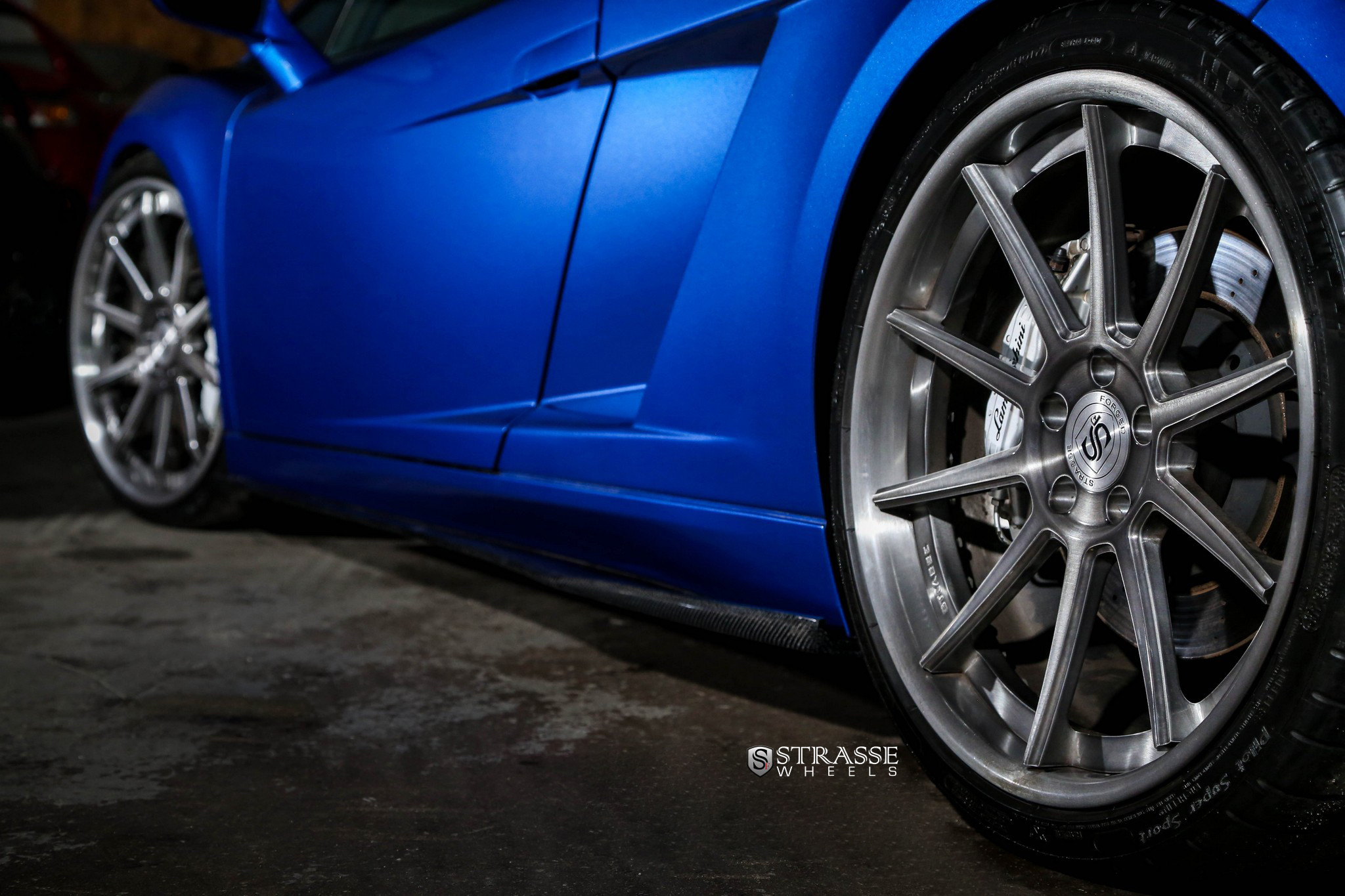 Michelin Tires on Blue Lamborghini Gallardo - Photo by Strasse Forged