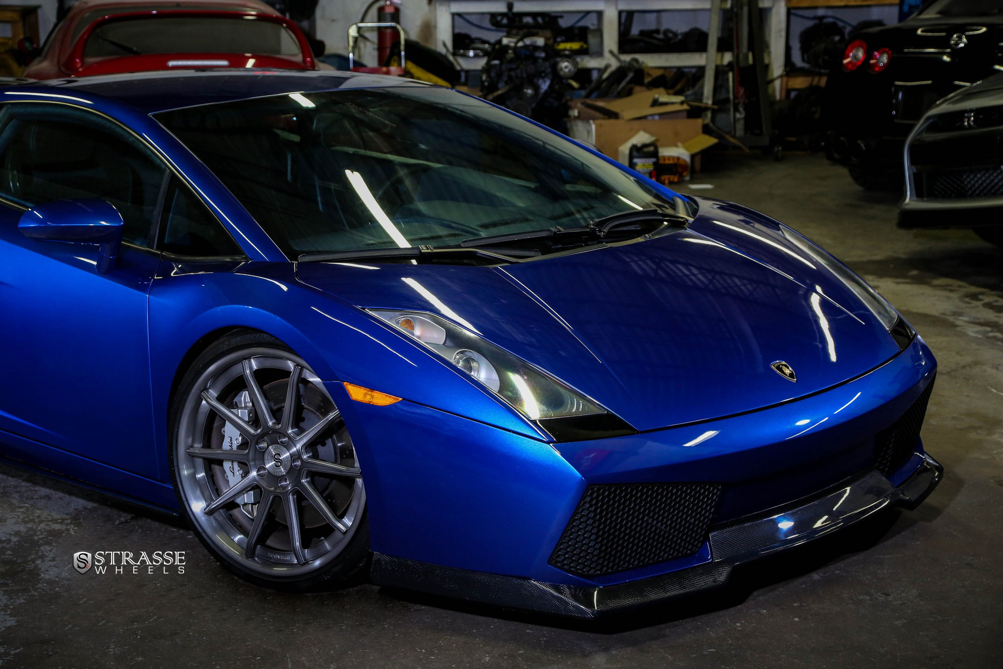 Blue Lamborghini Gallardo with Custom Strasse Wheels - Photo by Strasse Forged