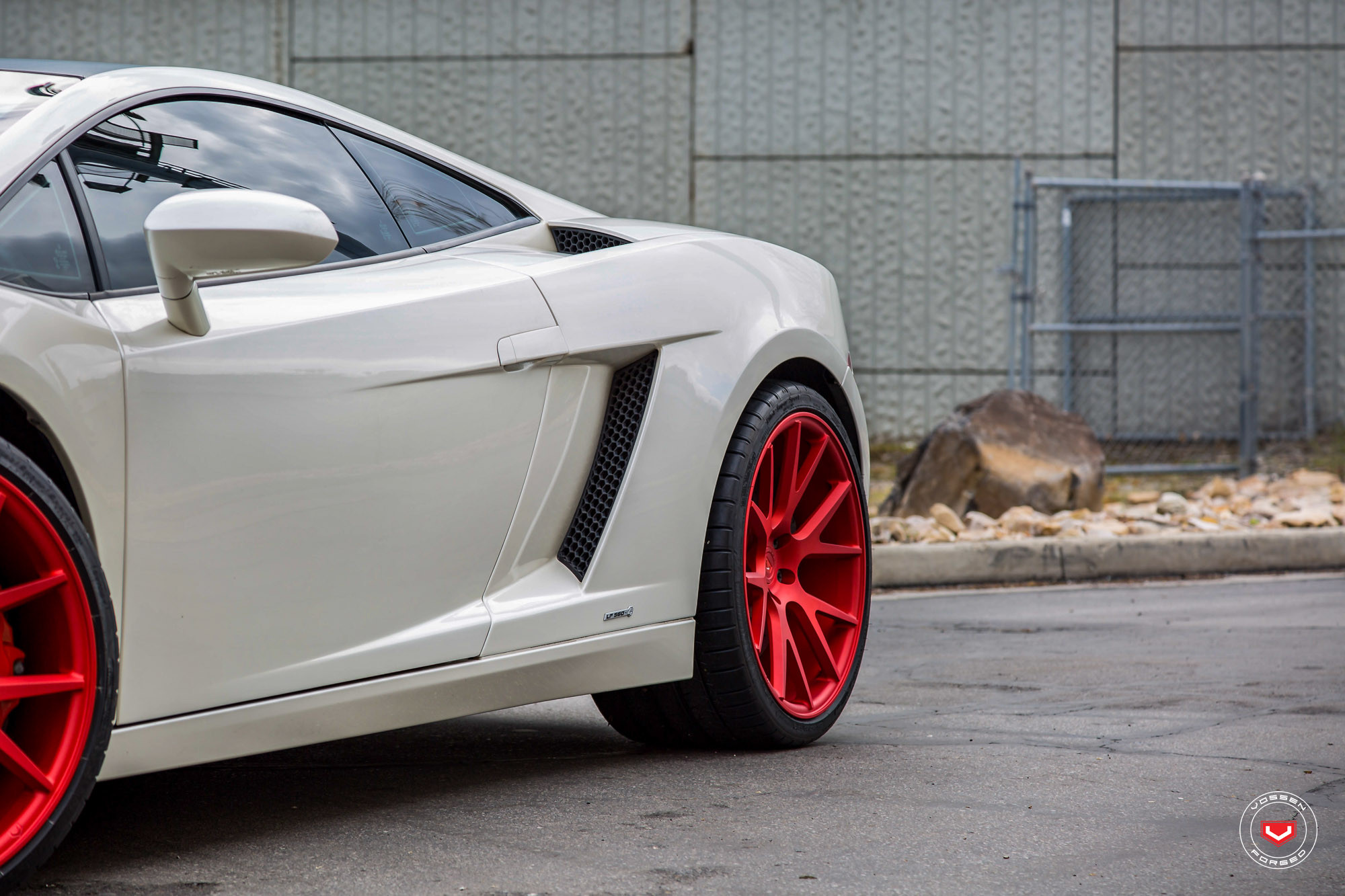 White Lamborghini Gallardo with Custom Vossen Wheels - Photo by Vossen