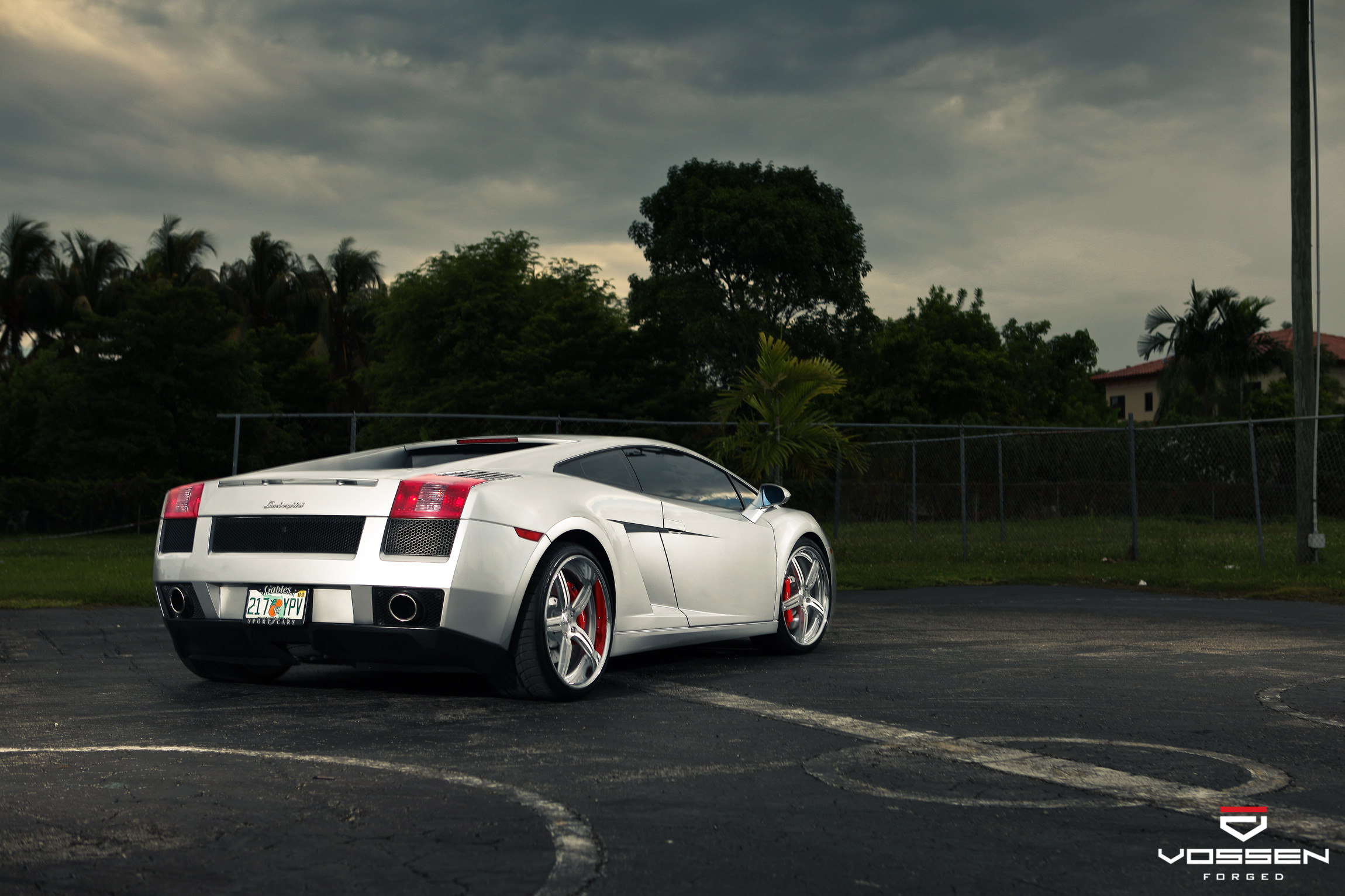 Forged Vossen Rims on Custom Silver Lamborghini Gallardo - Photo by Vossen