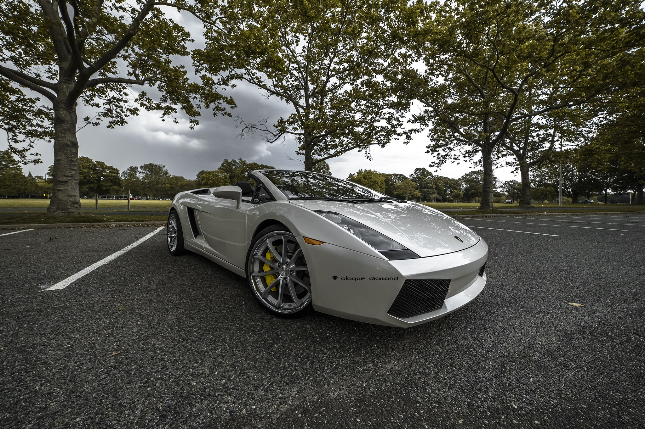 Gray Lamborghini Gallardo with Dark Smoke Headlights - Photo by Blaque Diamond