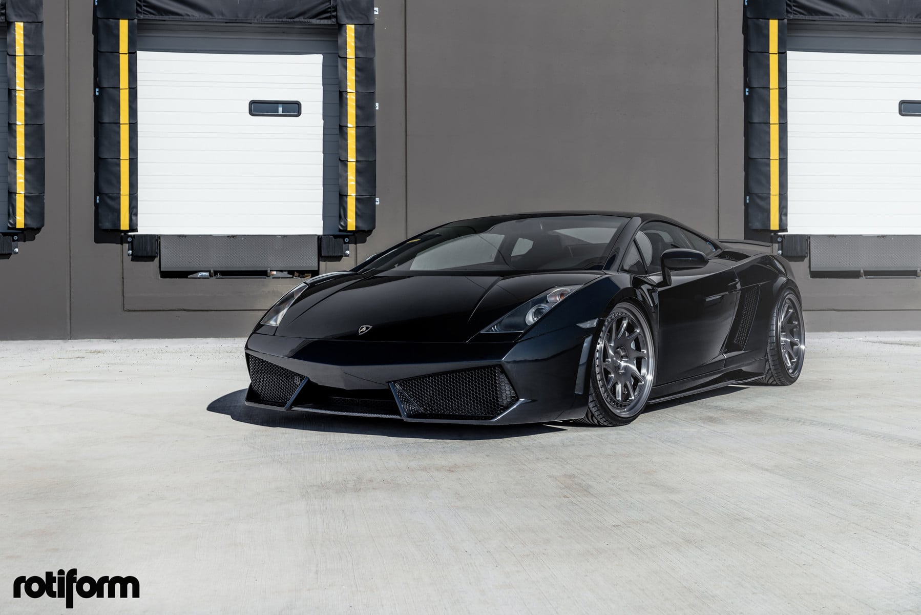 Black Lamborghini Gallardo Custom Front Bumper - Photo by Rotiform