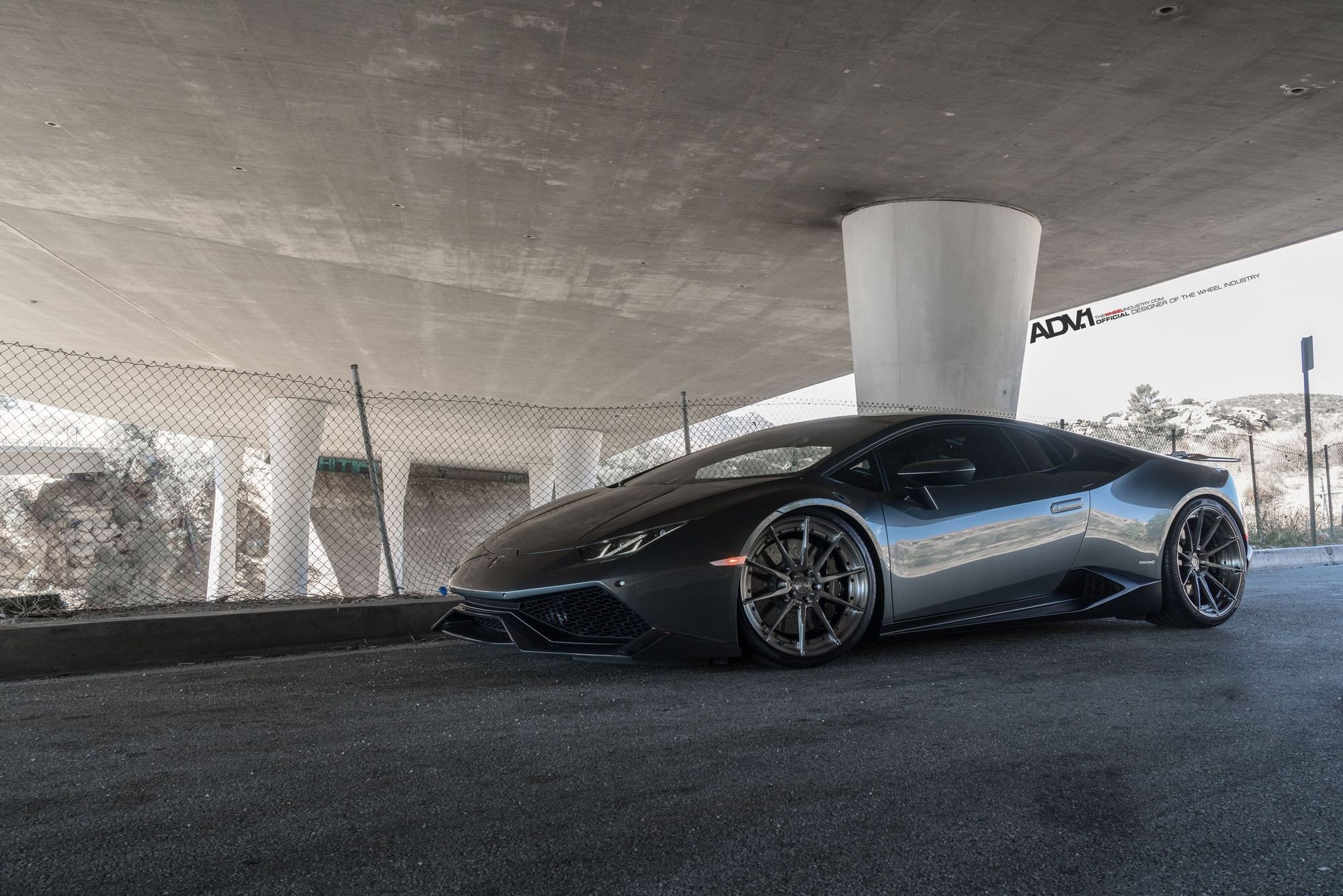 Gloss Gray Lamborghini Huracan Custom Side Skirts - Photo by ADV.1