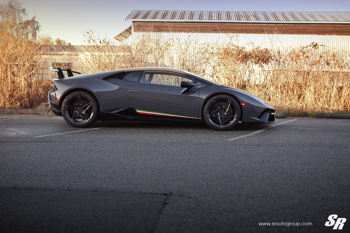 Custom Black Lamborghini Huracan Side Skirts - Photo by SR Auto Group