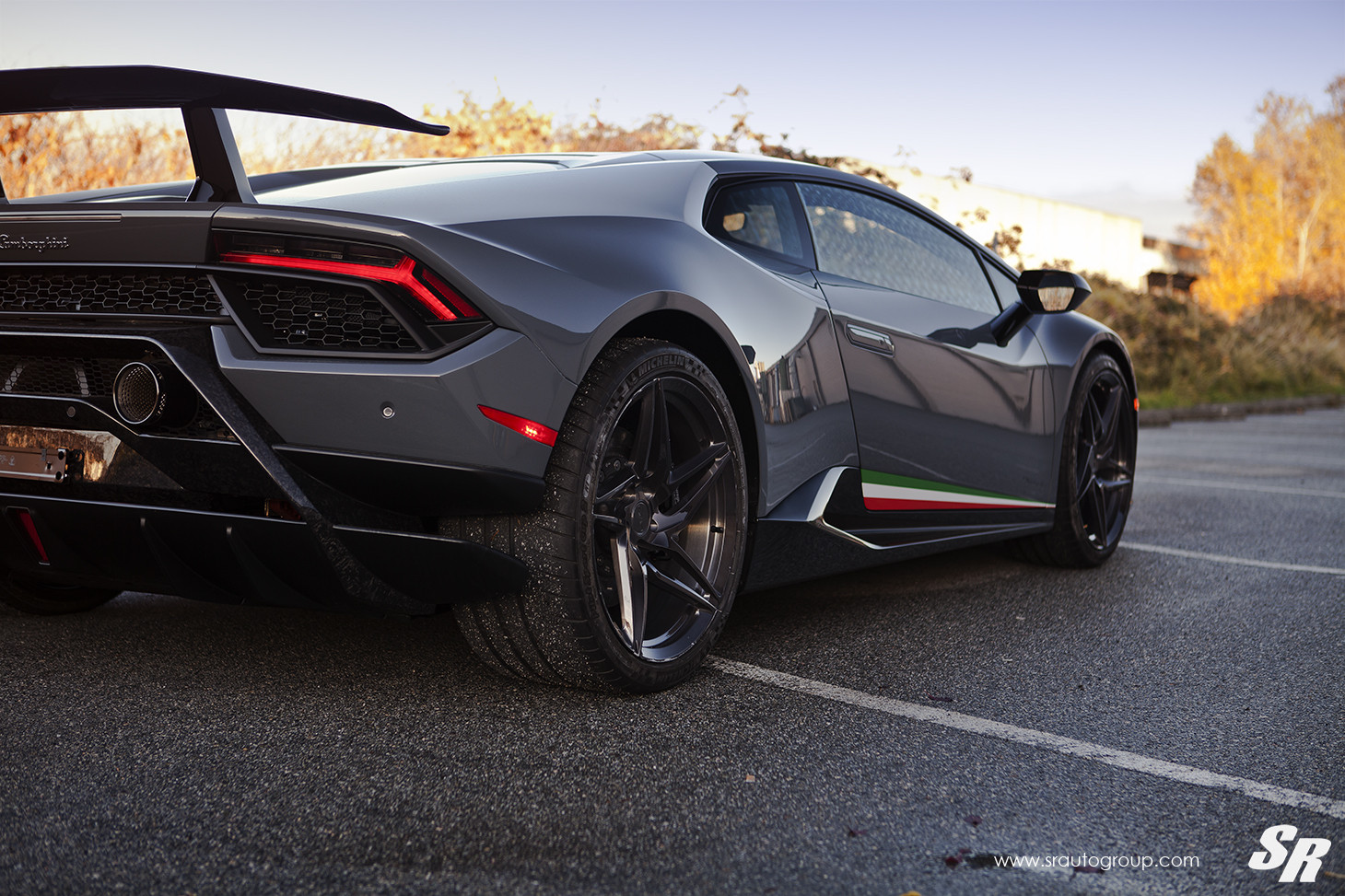 Black Lamborghini Huracan with Aftermarket Rear Diffuser - Photo by SR Auto Group