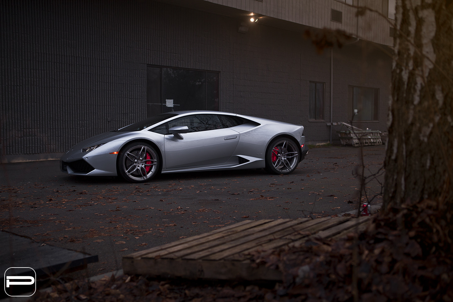 Custom Gray Lamborghini Huracan Side Skirts - Photo by PUR Wheels